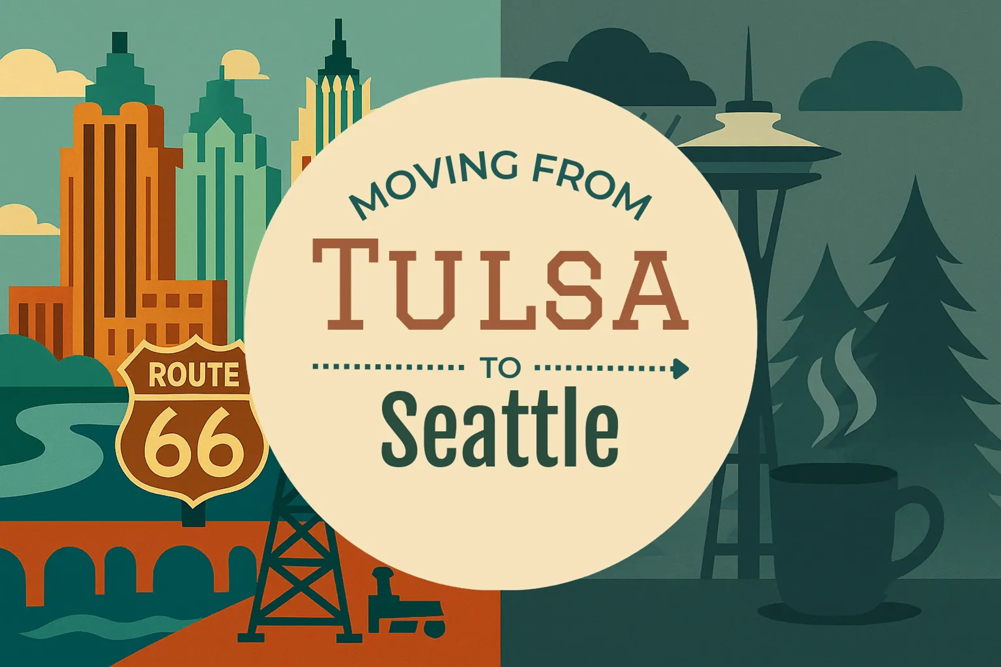 Side-by-side comparison of Tulsa to Seattle moving companies