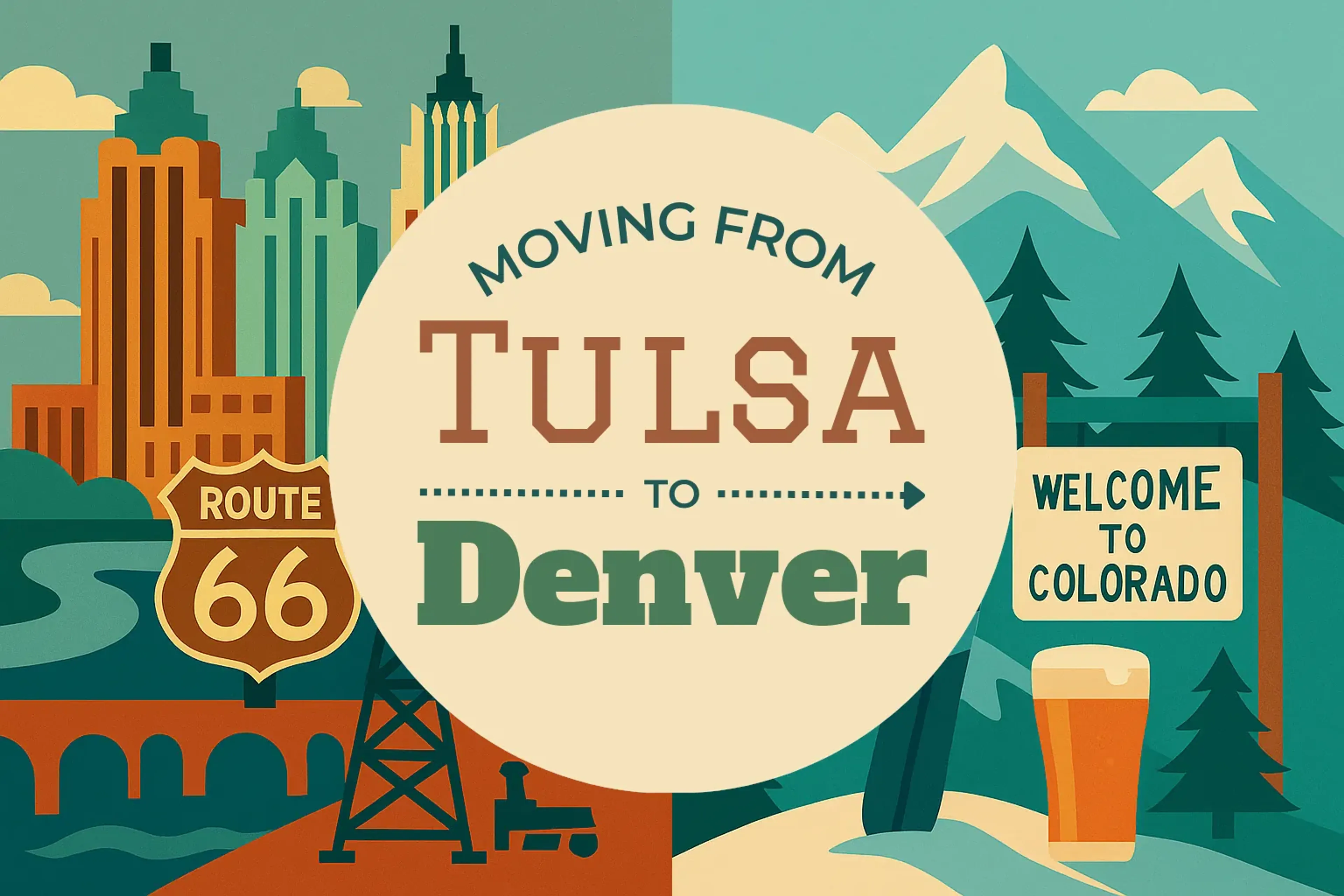 Side-by-side comparison of Tulsa to Denver moving companies