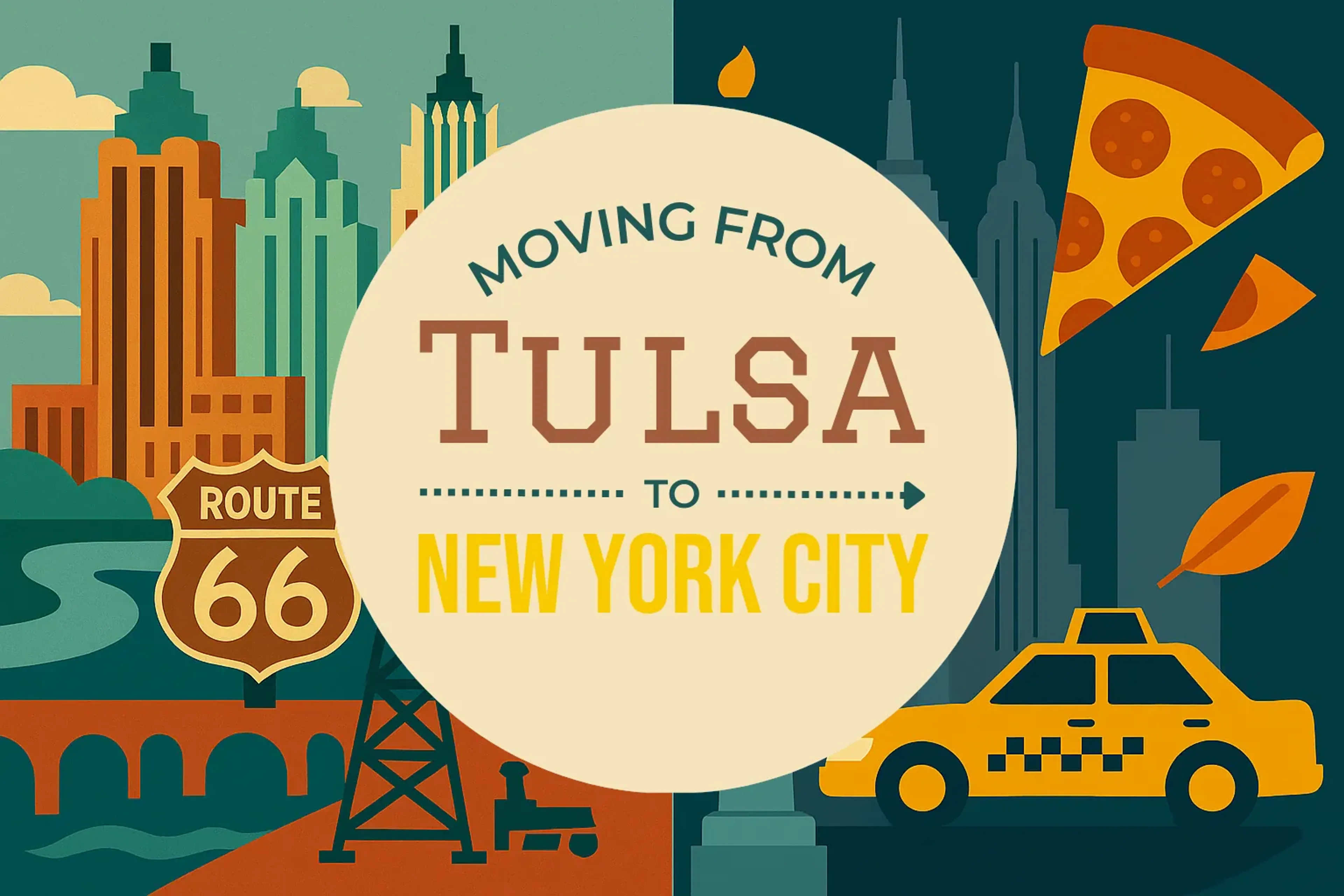 Side-by-side comparison of Tulsa to New York City moving companies
