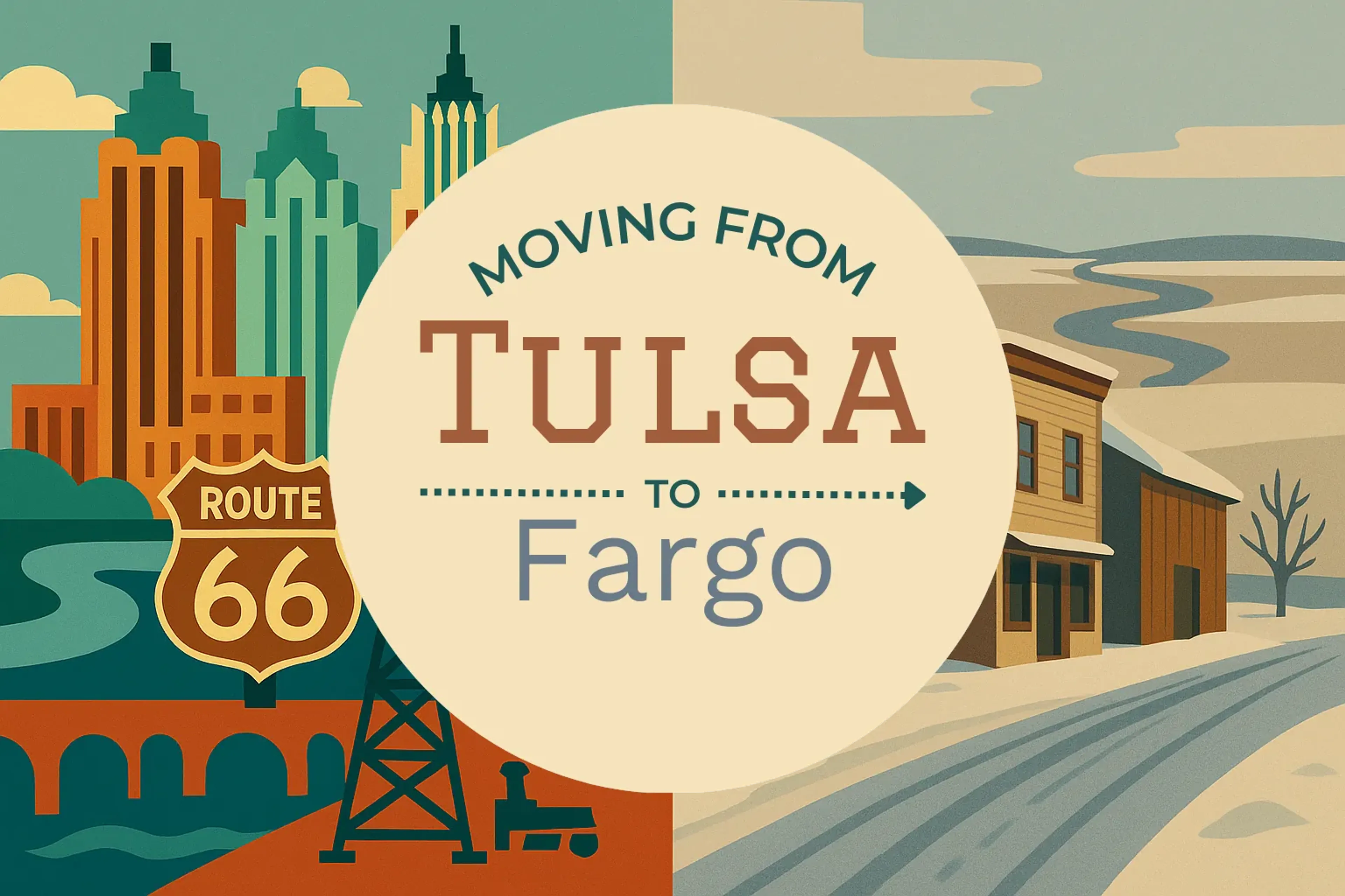 Side-by-side comparison of Tulsa to Fargo moving companies