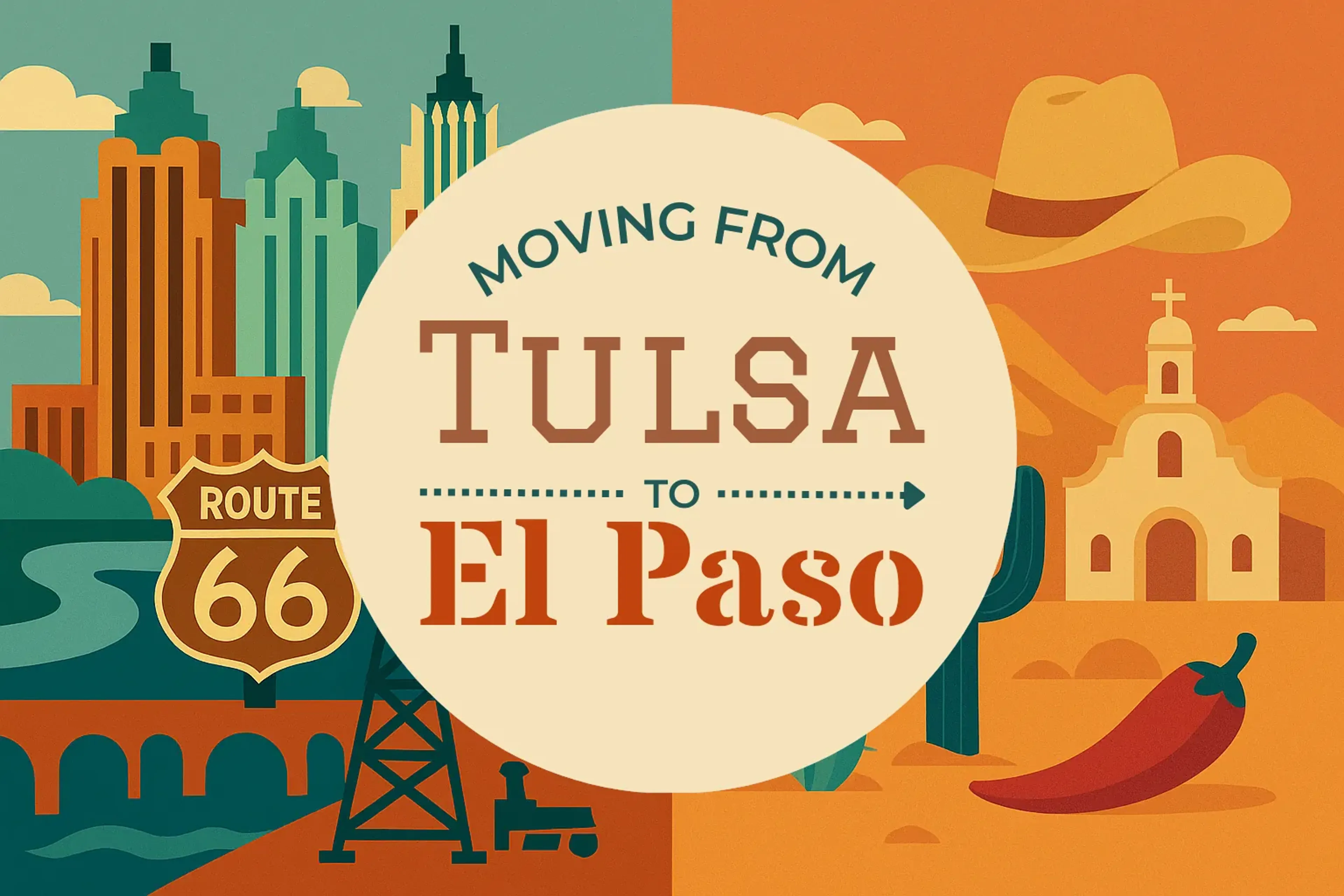 Side-by-side comparison of Tulsa to El Paso moving companies