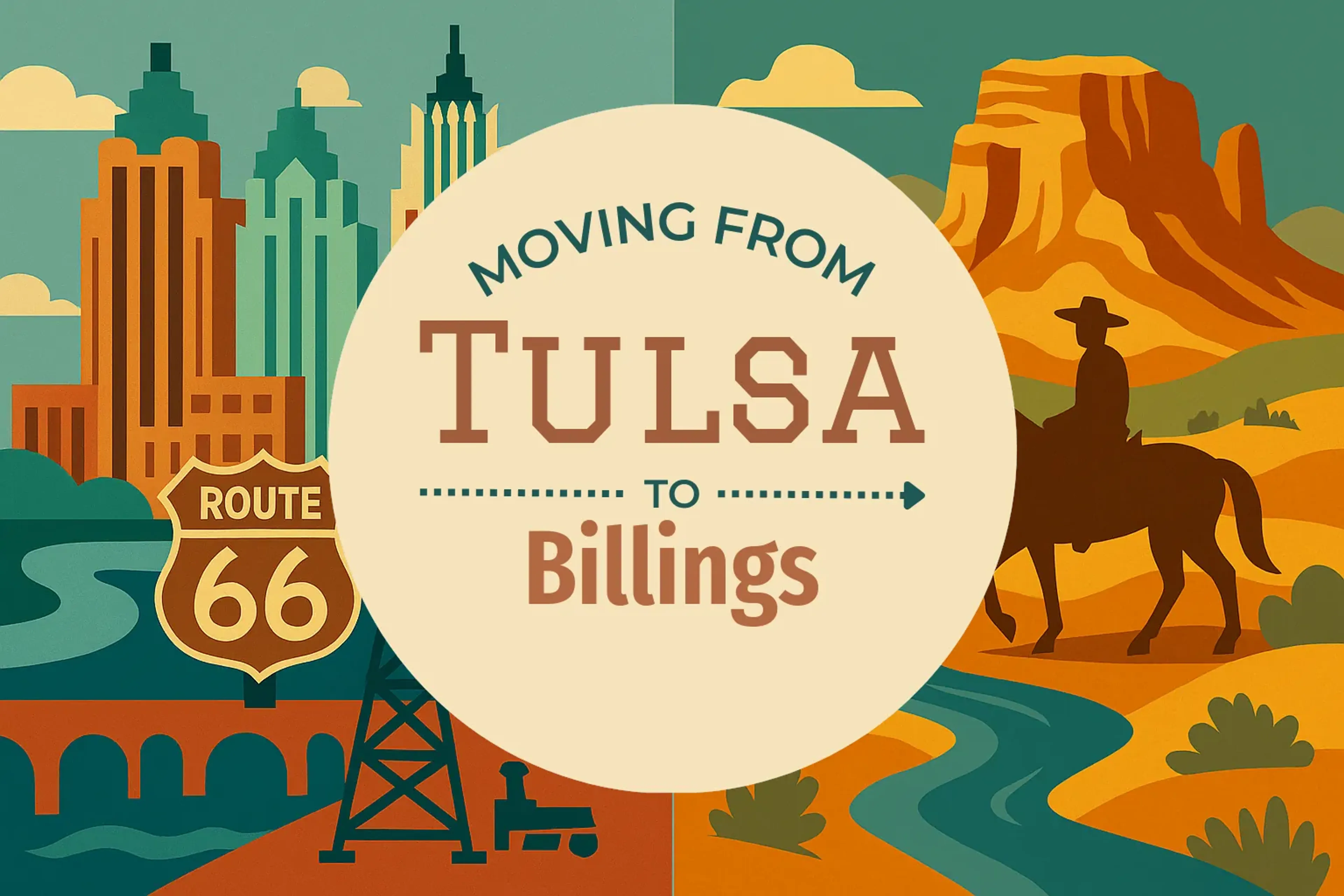 Side-by-side comparison of Tulsa to Billings moving companies