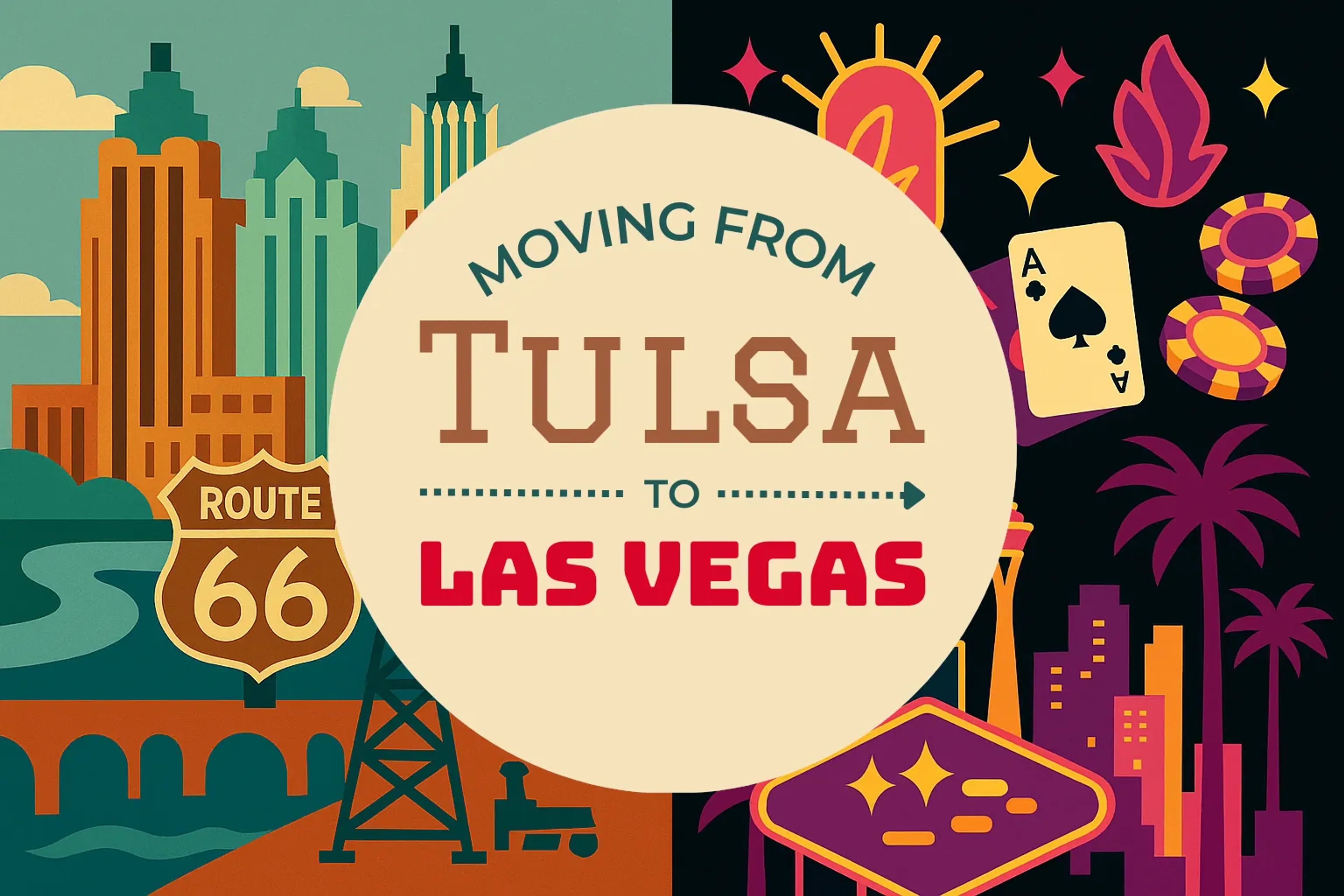 Side-by-side comparison of Tulsa to Las Vegas moving companies