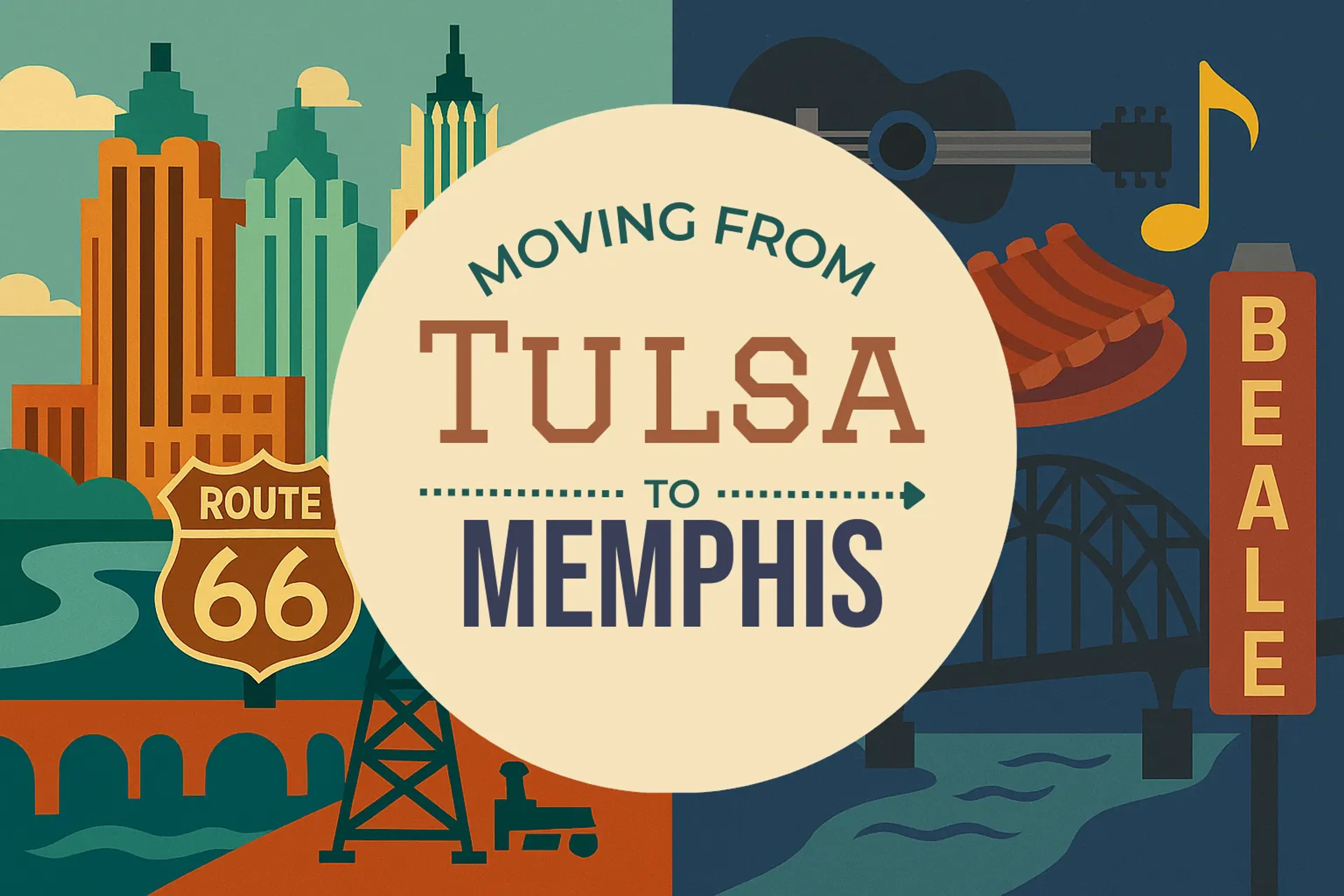 Side-by-side comparison of Tulsa to Memphis moving companies