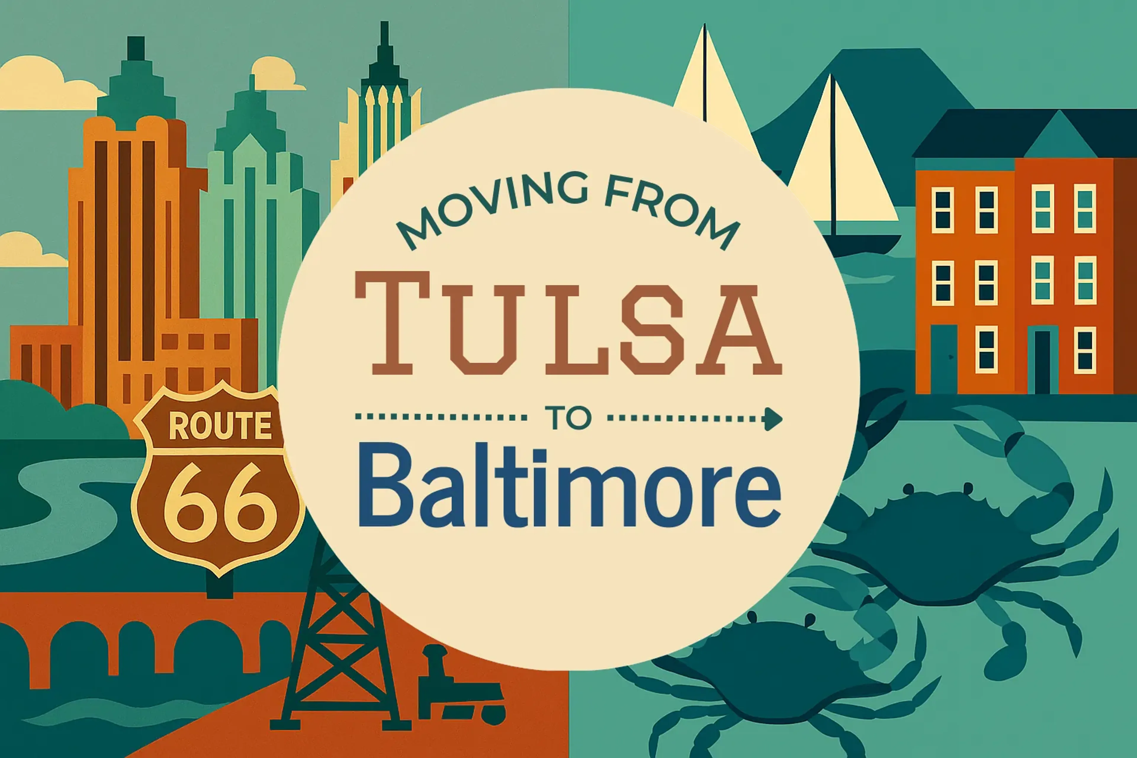 Side-by-side comparison of Tulsa to Baltimore moving companies