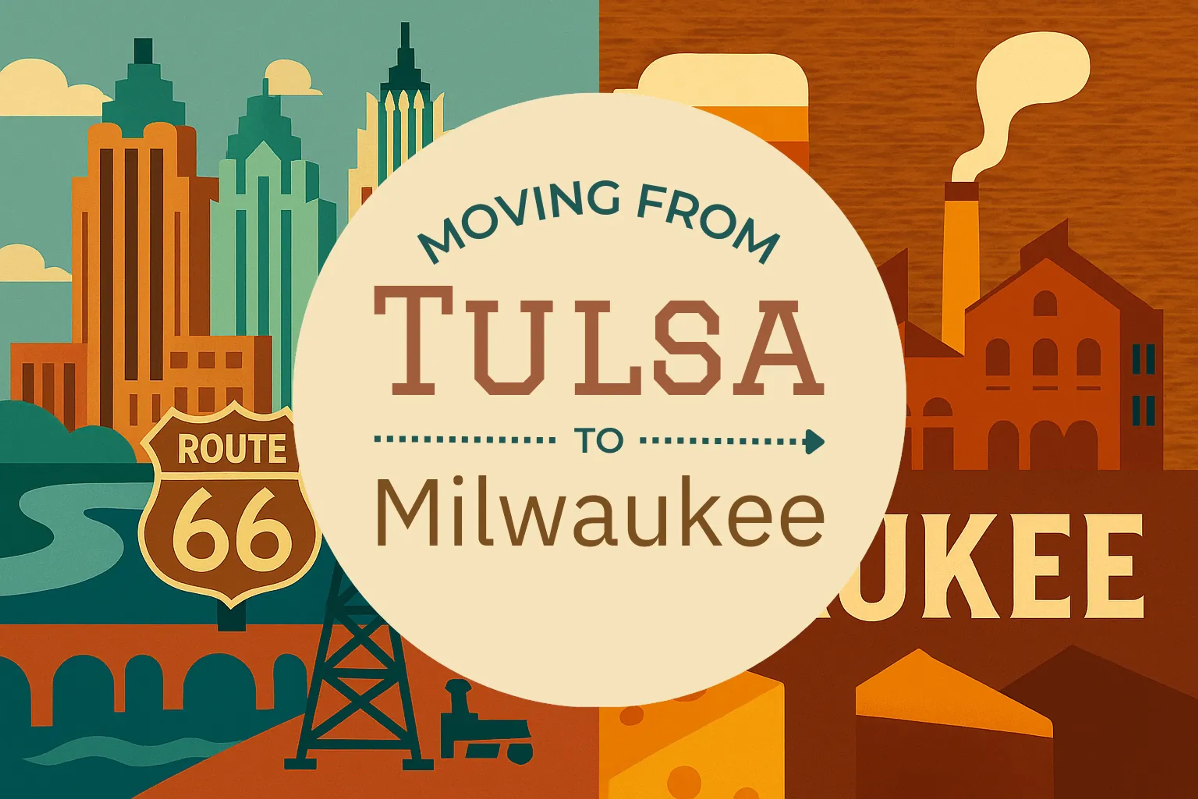 Side-by-side comparison of Tulsa to Milwaukee moving companies