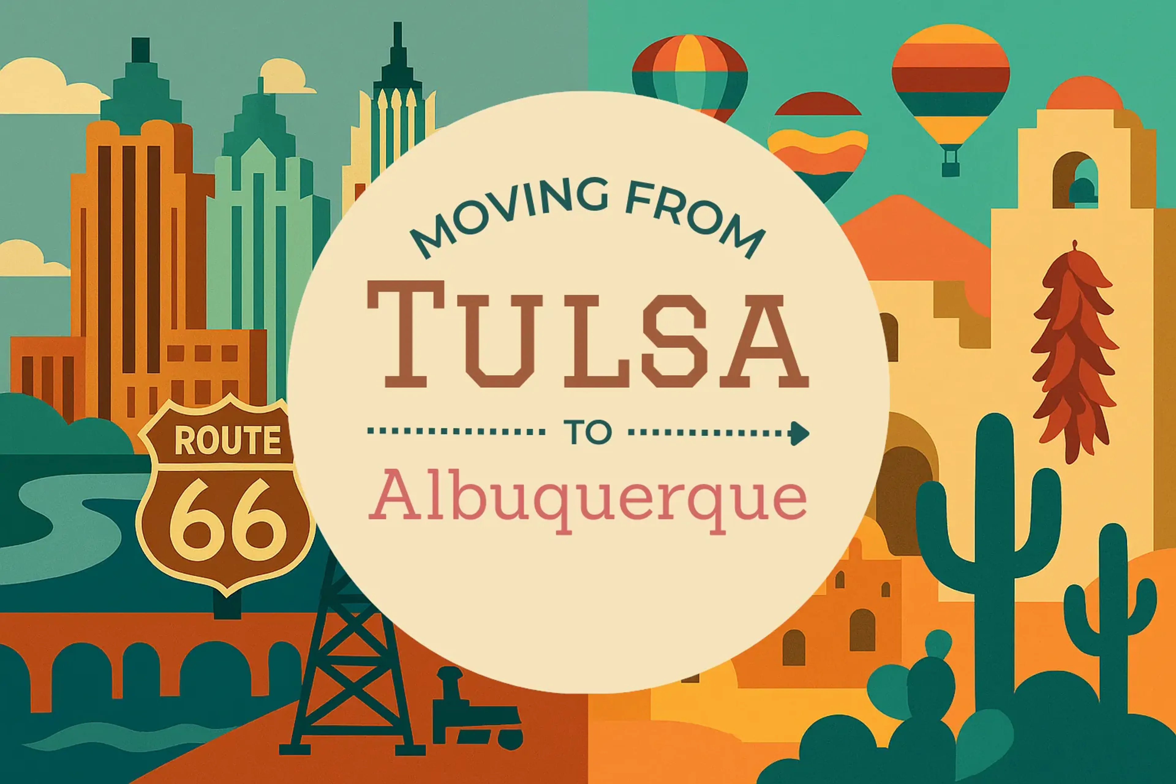 Side-by-side comparison of Tulsa to Albuquerque moving companies