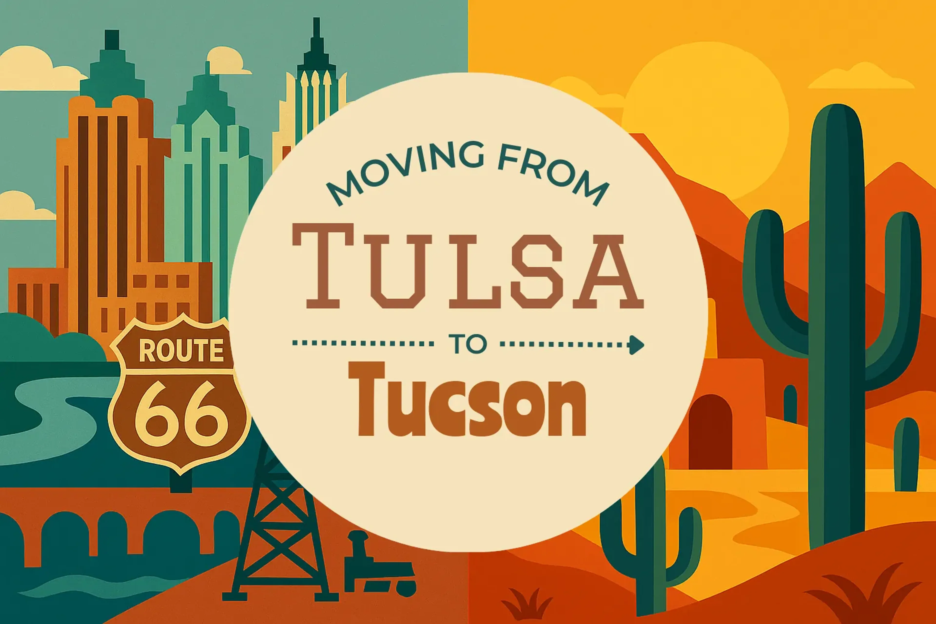 Side-by-side comparison of Tulsa to Tucson moving companies
