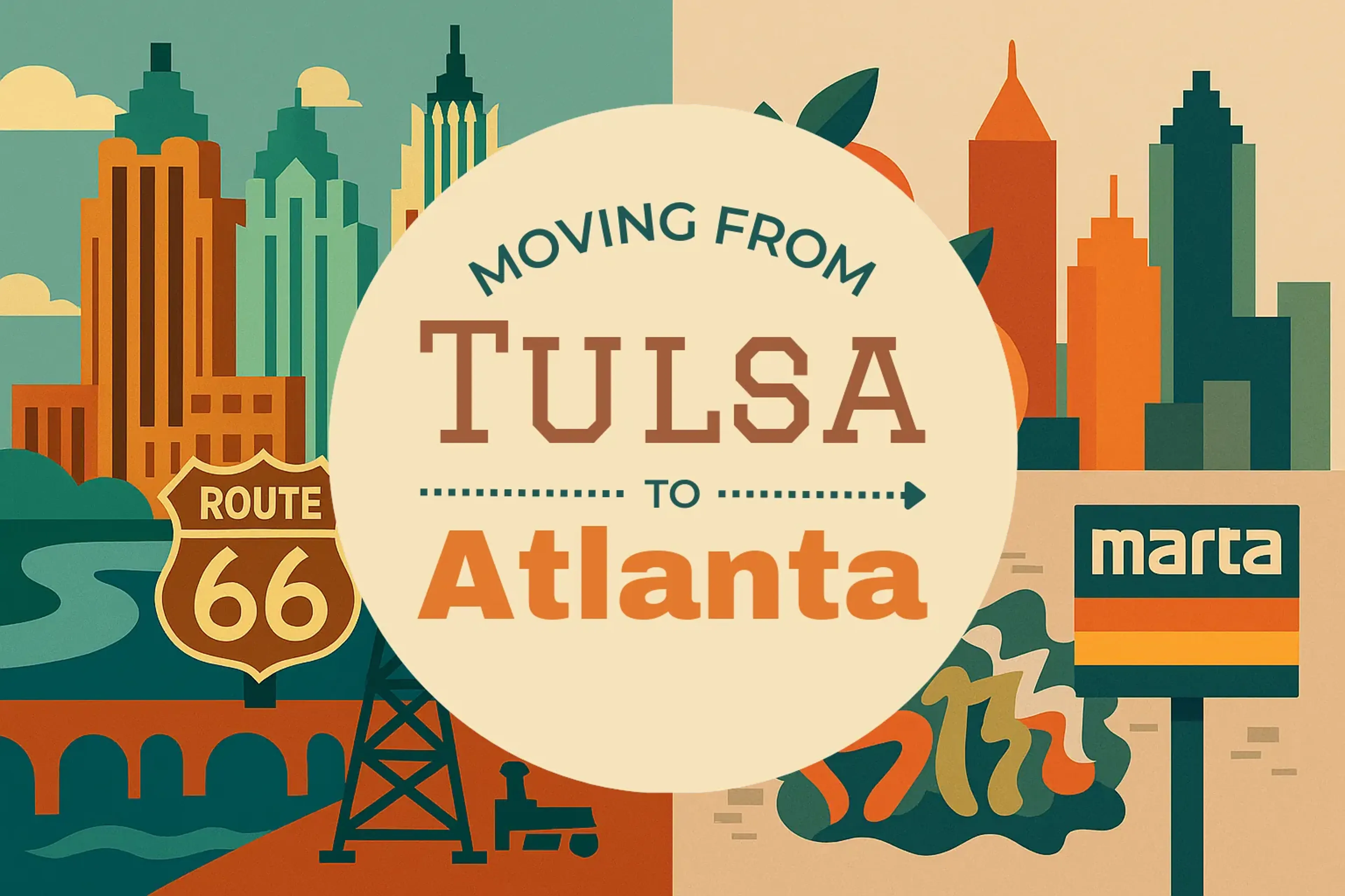 Side-by-side comparison of Tulsa to Atlanta moving companies