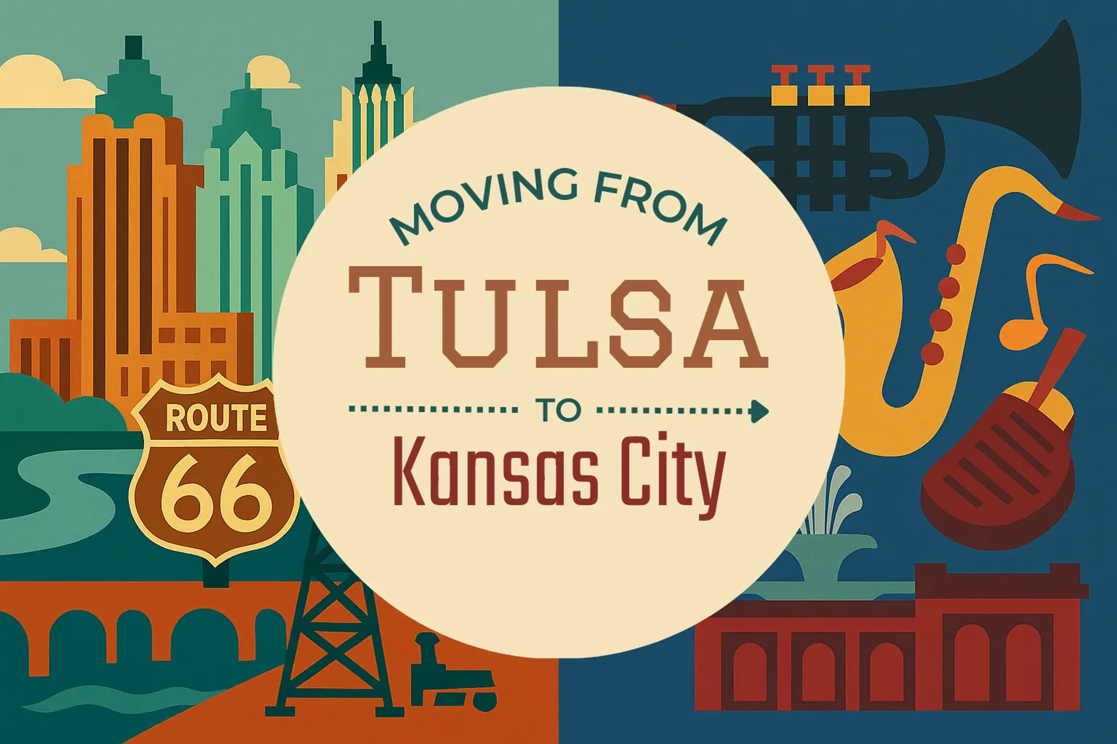 Side-by-side comparison of Tulsa to Kansas City moving companies
