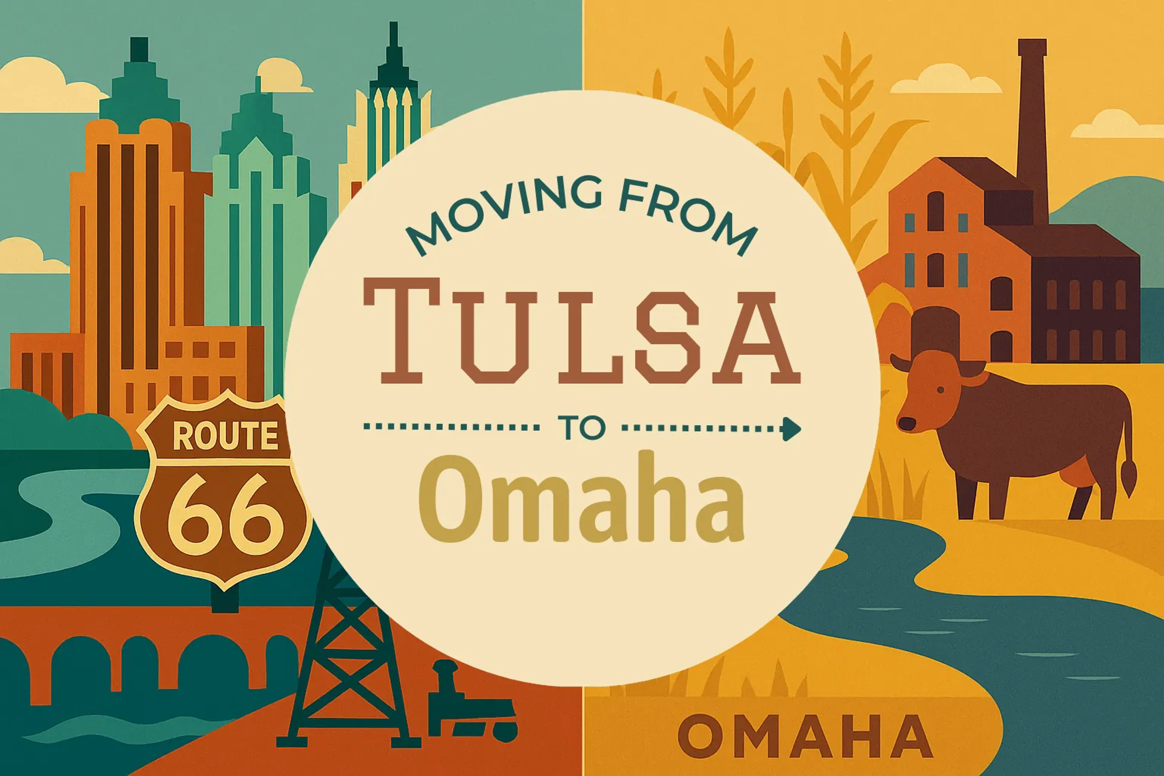 Side-by-side comparison of Tulsa to Omaha moving companies