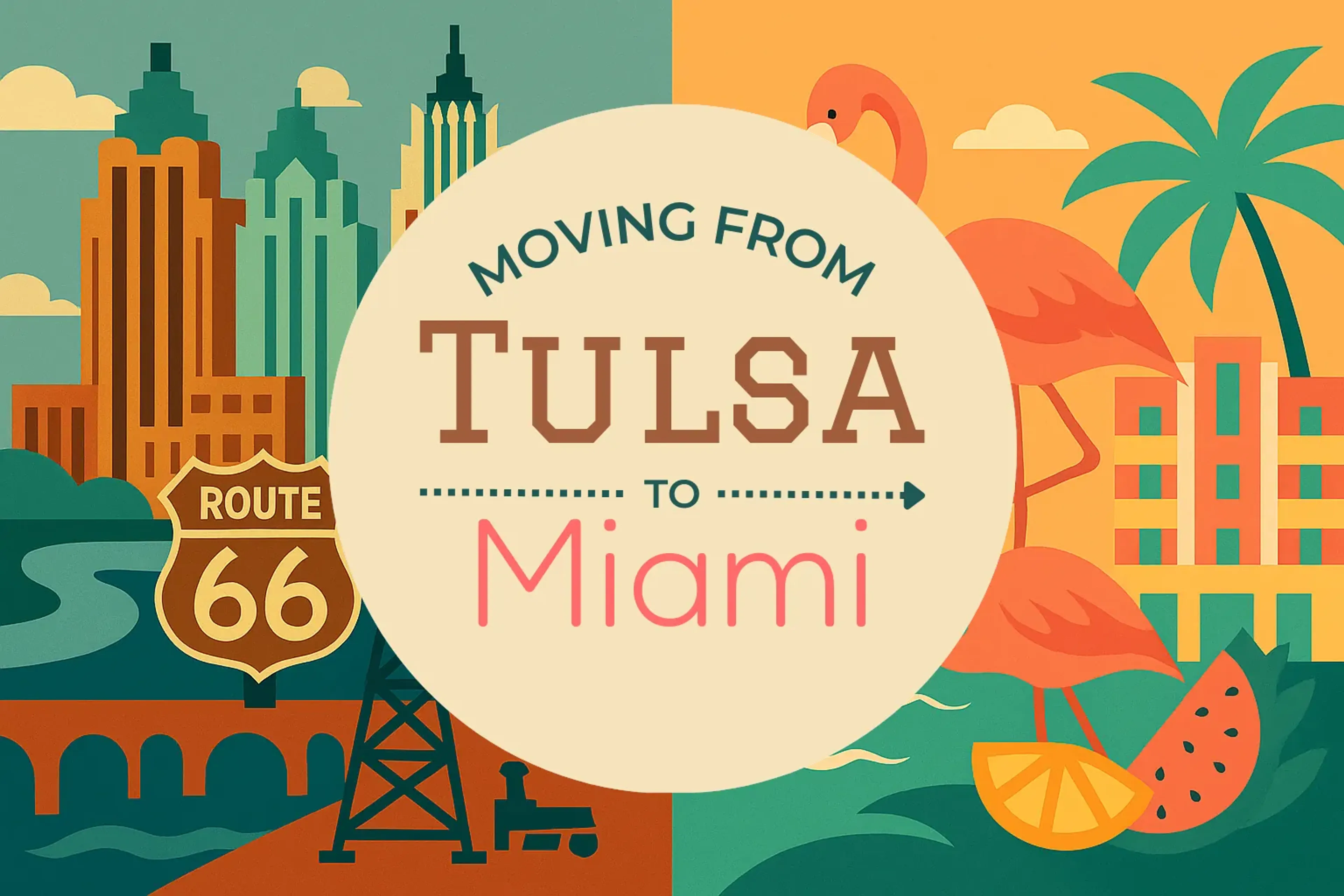 Side-by-side comparison of Tulsa to Miami moving companies