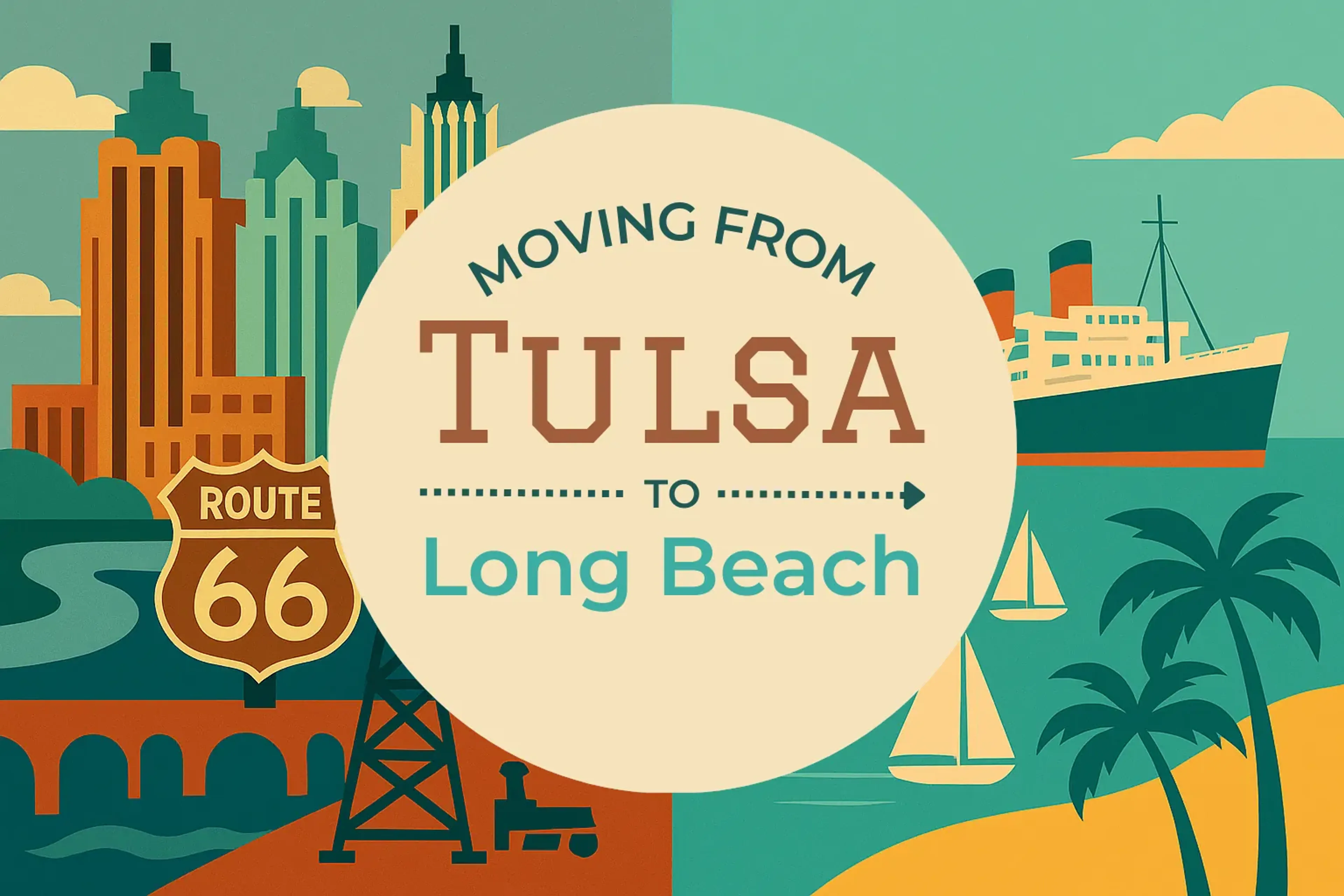 Side-by-side comparison of Tulsa to Long Beach moving companies