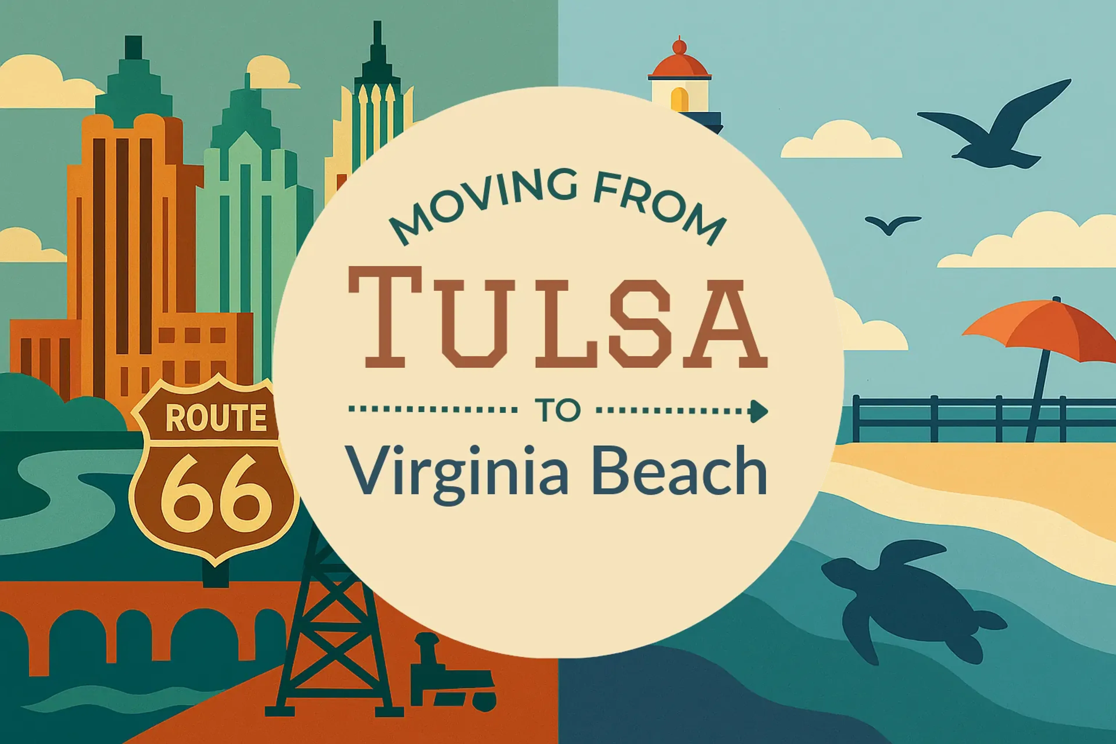 Side-by-side comparison of Tulsa to Virginia Beach moving companies