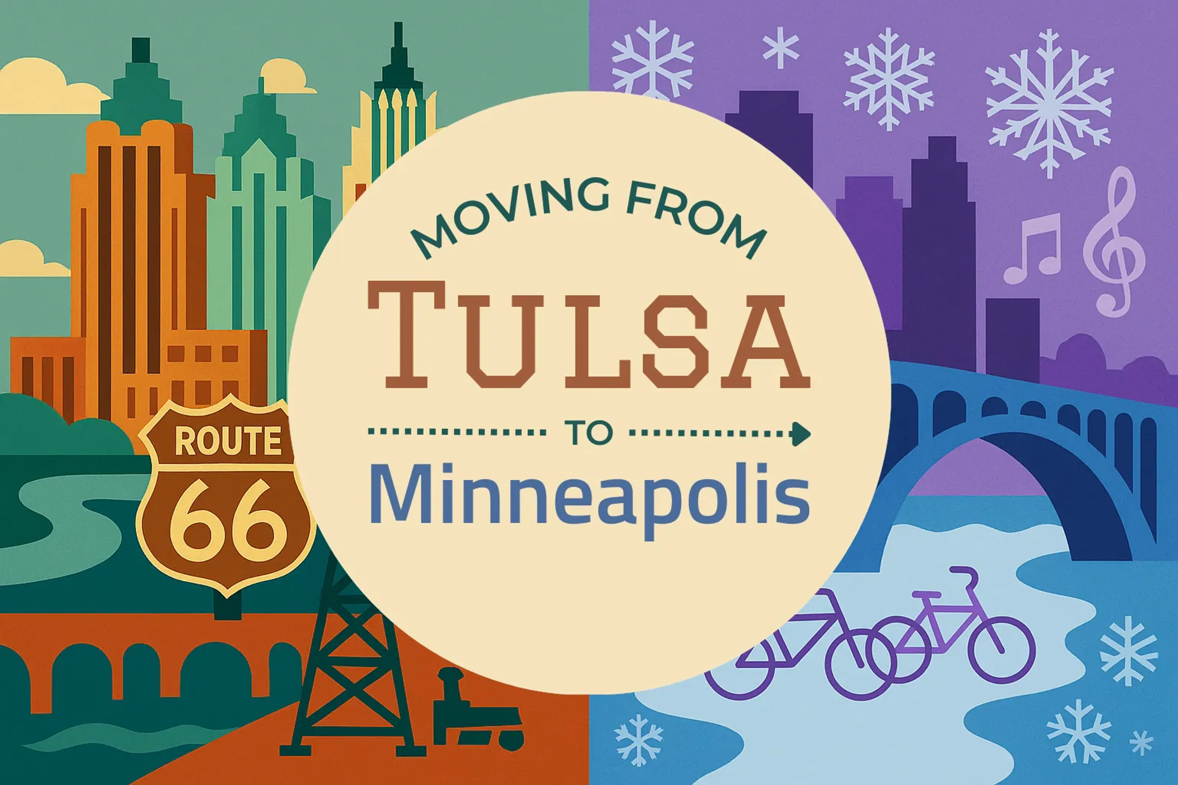 Side-by-side comparison of Tulsa to Minneapolis moving companies
