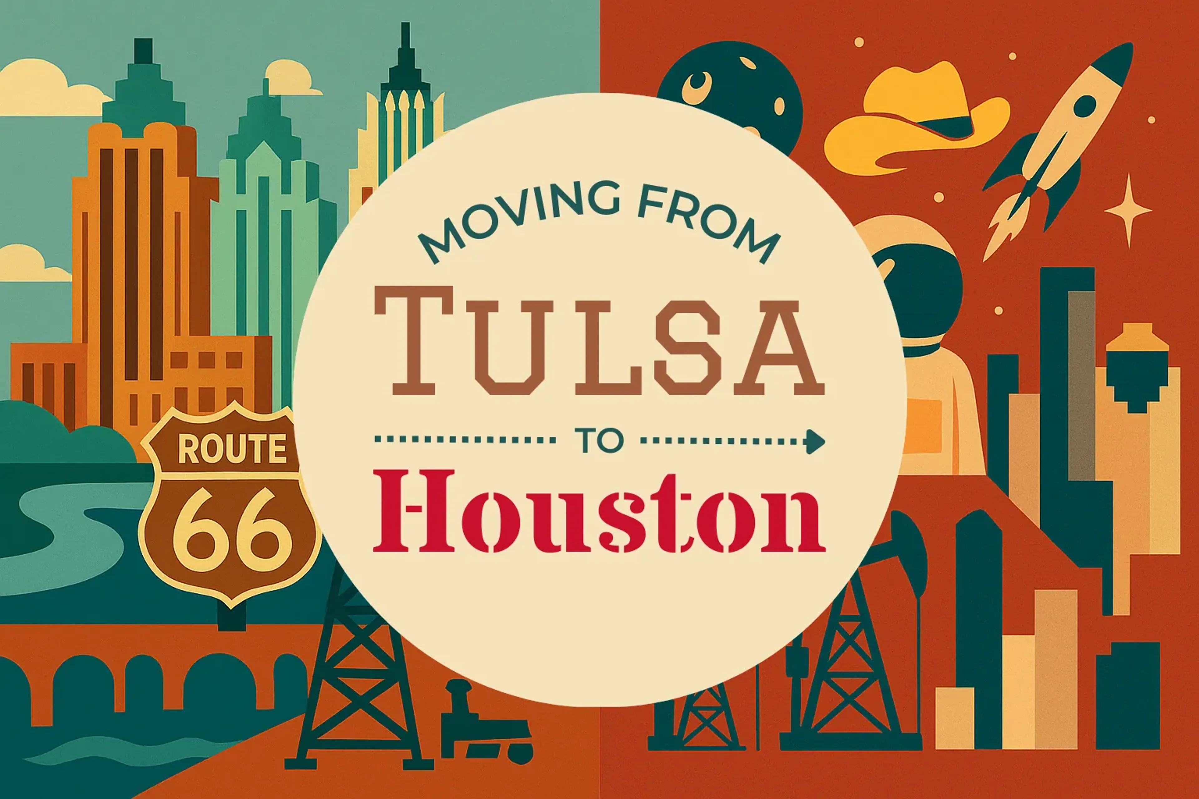 Side-by-side comparison of Tulsa to Houston moving companies