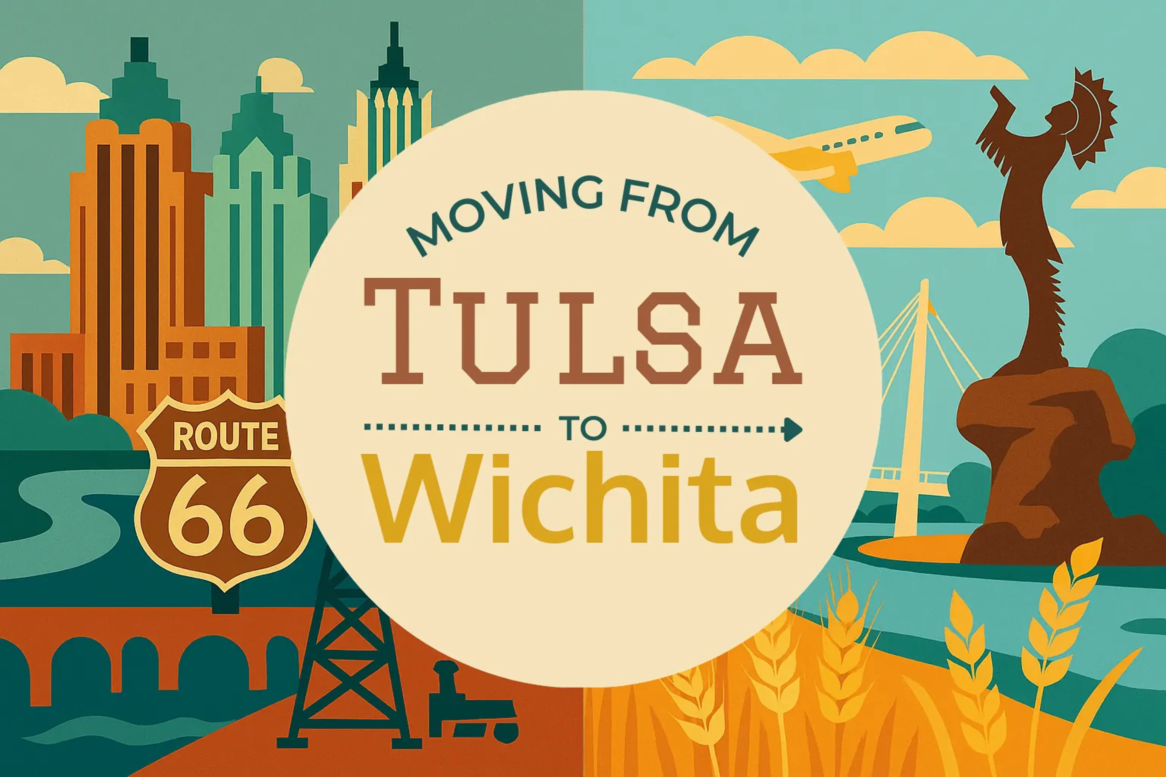 Side-by-side comparison of Tulsa to Wichita moving companies