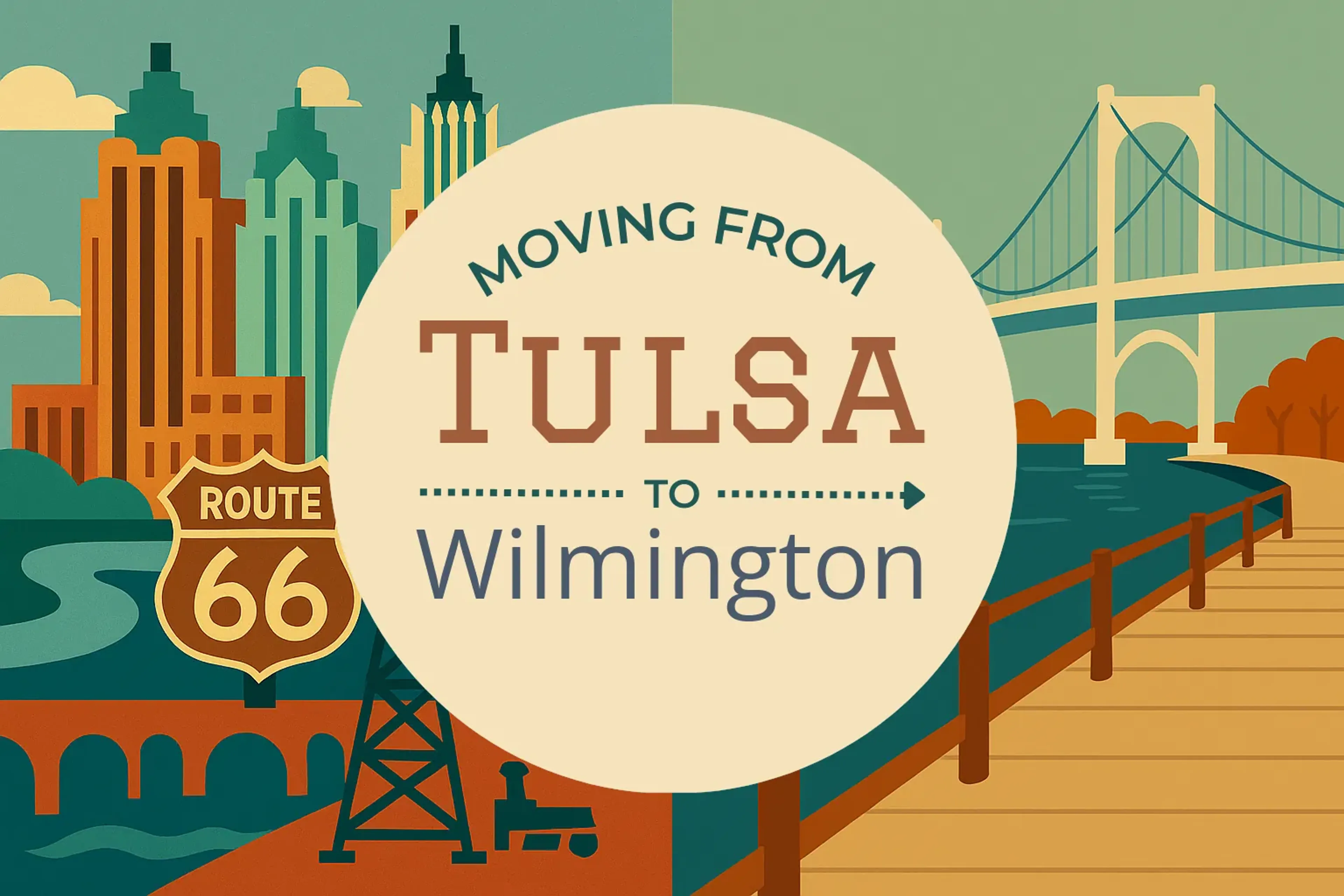 Side-by-side comparison of Tulsa to Wilmington moving companies