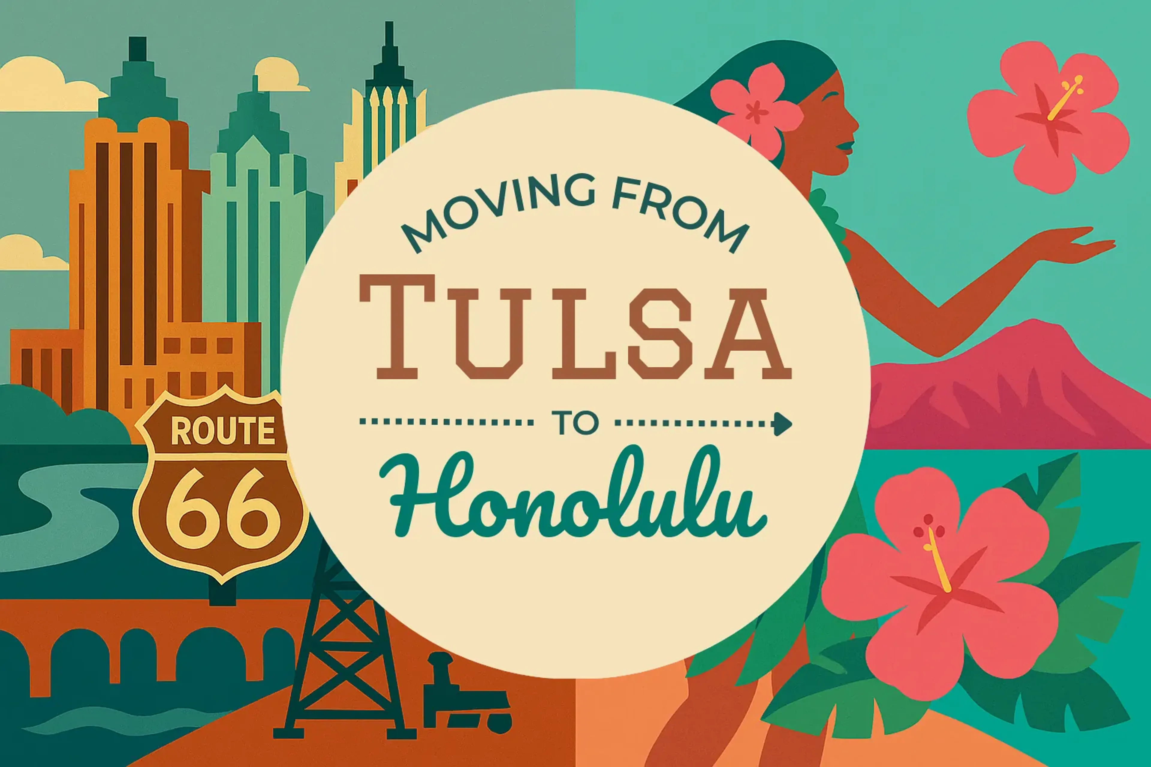 Side-by-side comparison of Tulsa to Honolulu moving companies