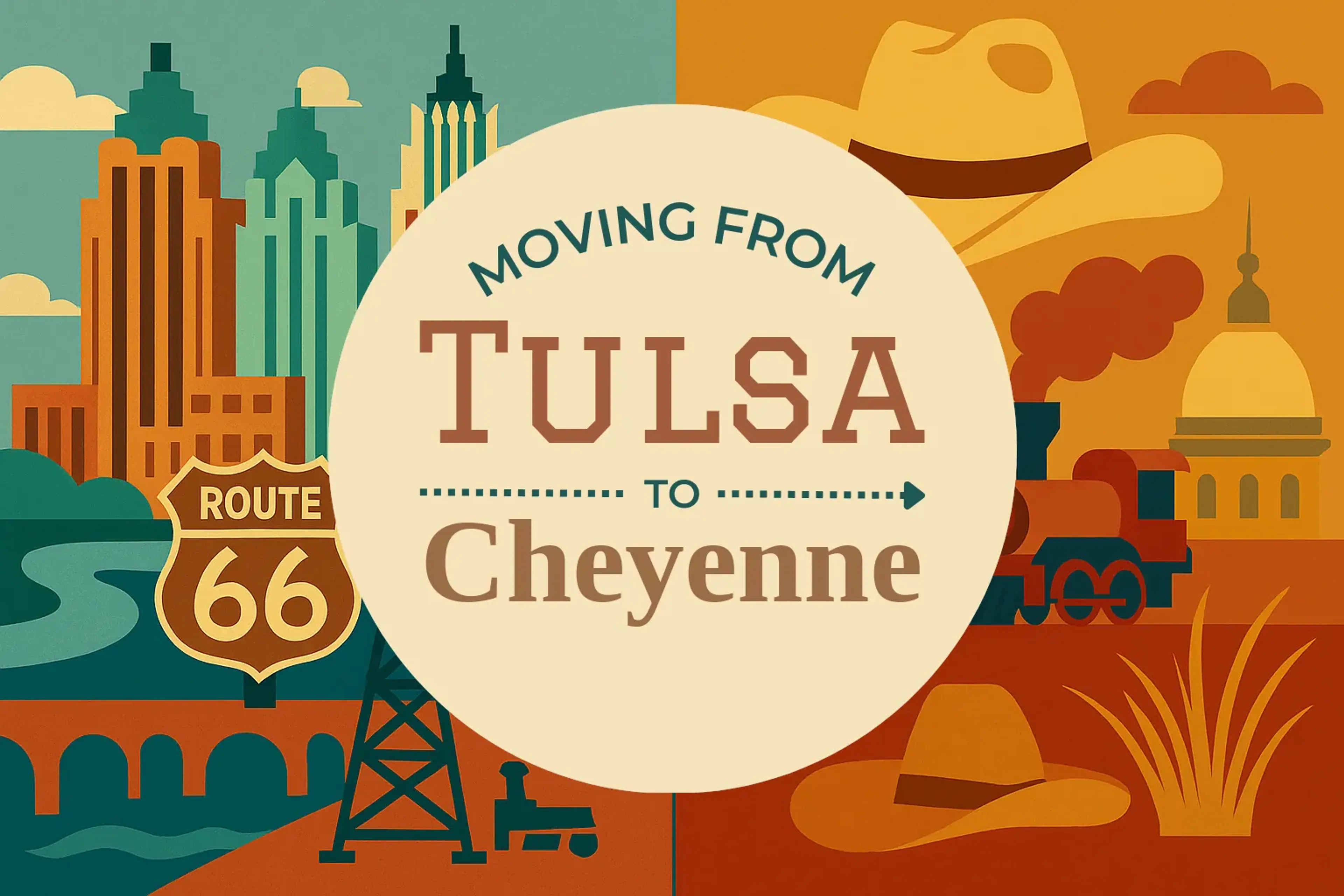 Side-by-side comparison of Tulsa to Cheyenne moving companies
