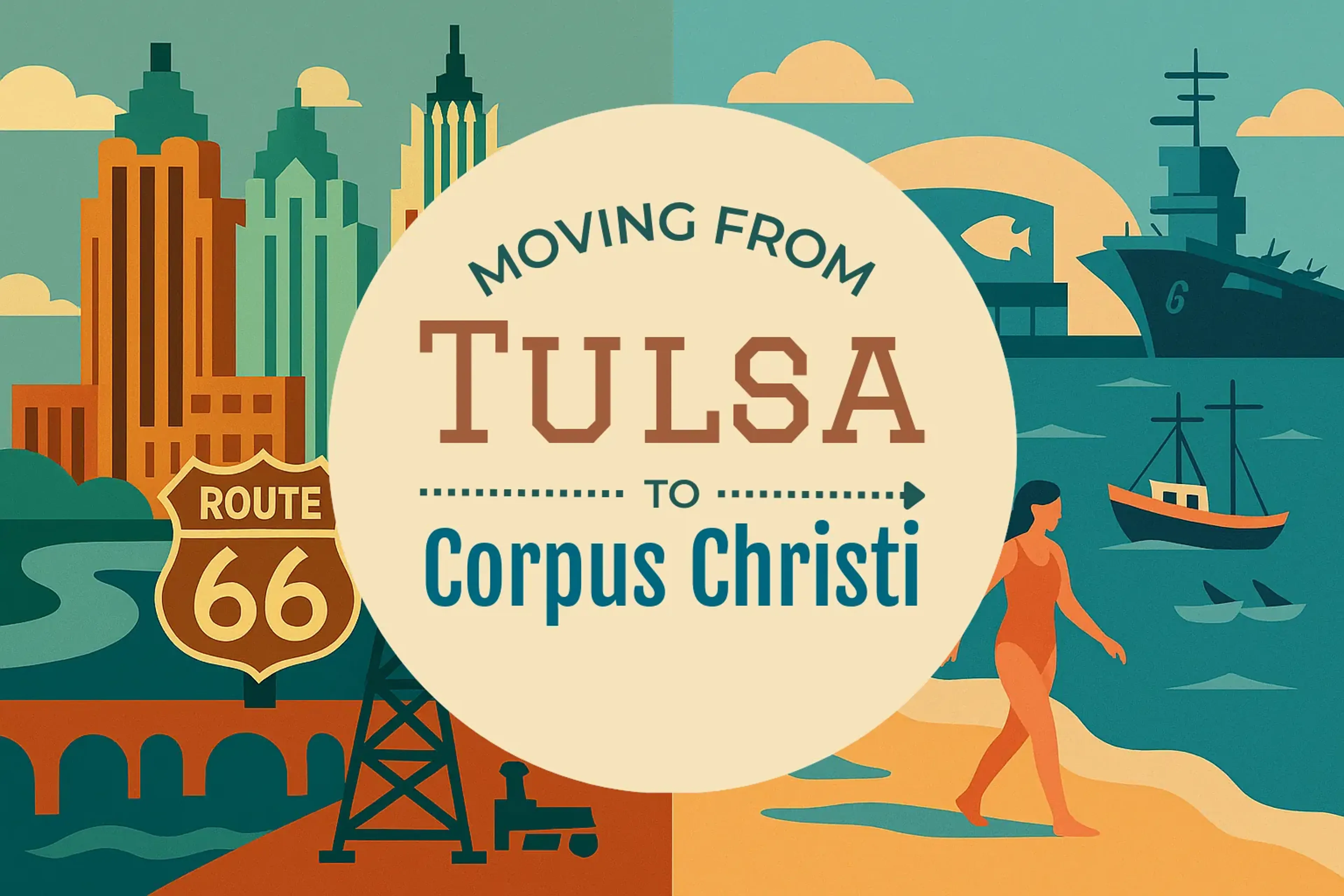 Side-by-side comparison of Tulsa to Corpus Christi moving companies