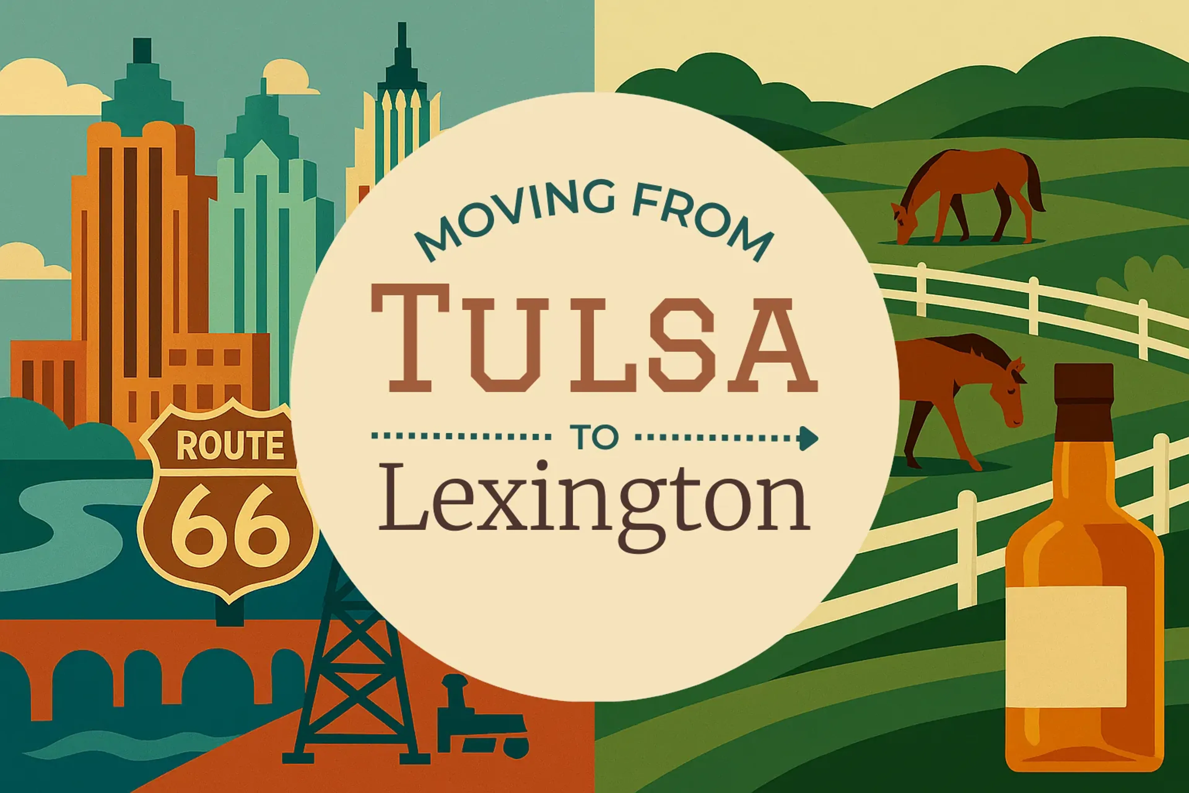 Side-by-side comparison of Tulsa to Lexington moving companies