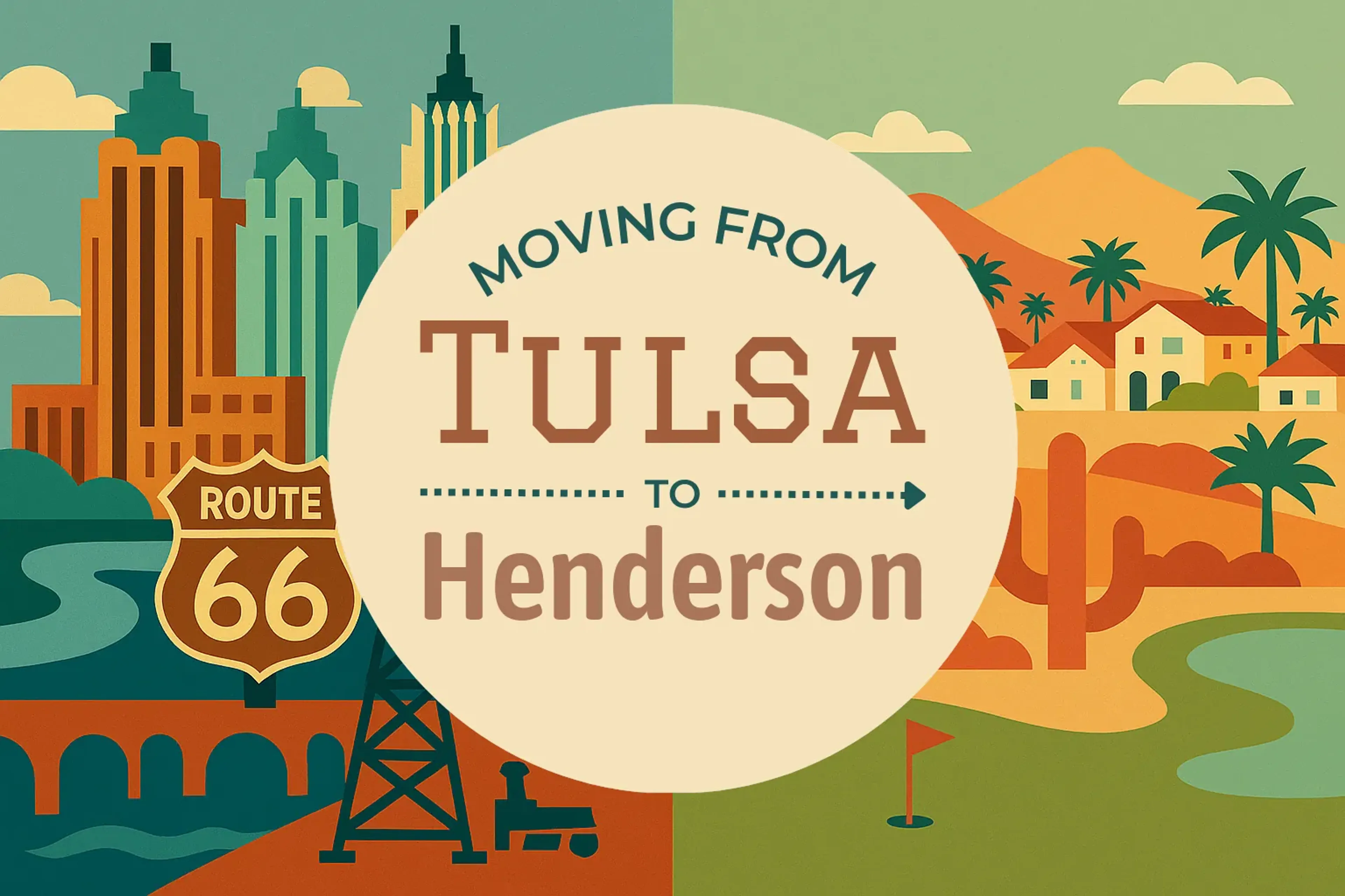 Side-by-side comparison of Tulsa to Henderson moving companies