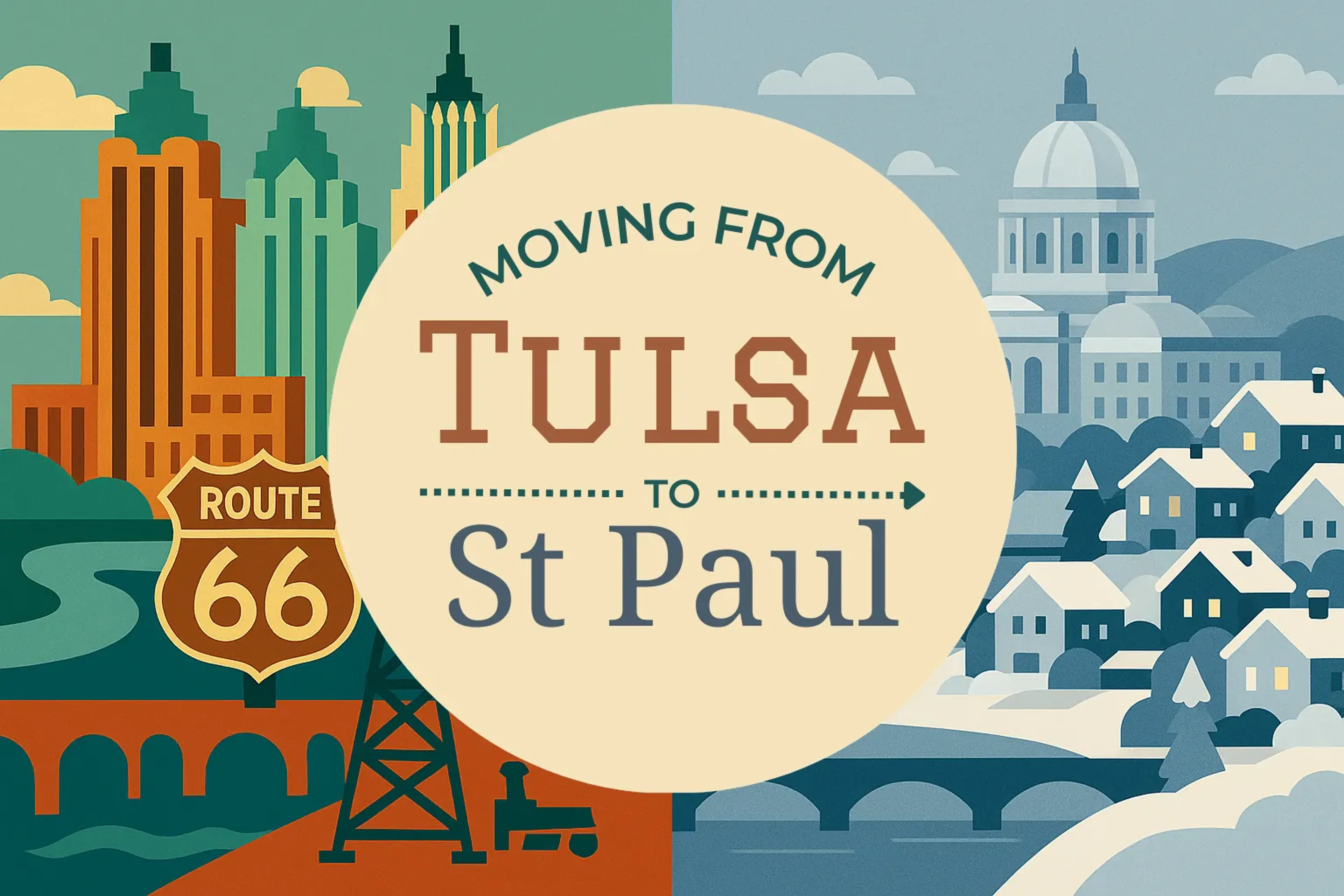 Side-by-side comparison of Tulsa to St. Paul moving companies