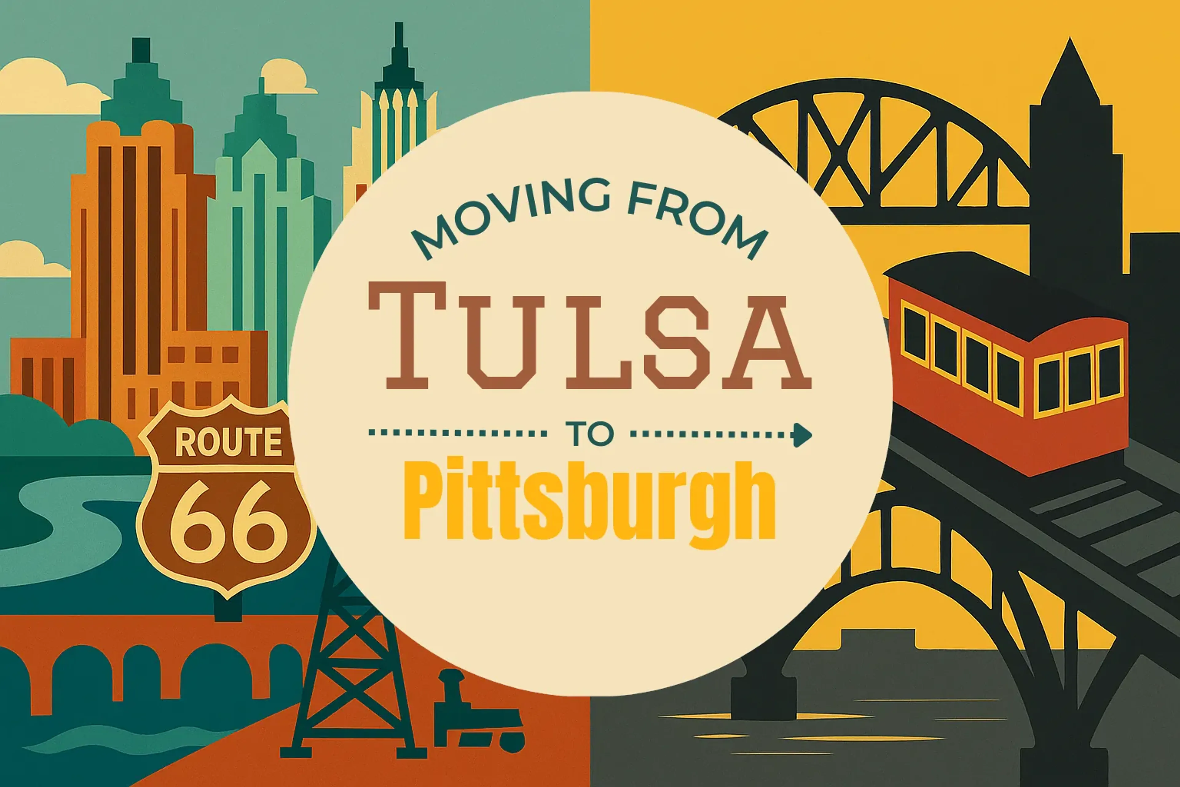 Side-by-side comparison of Tulsa to Pittsburgh moving companies