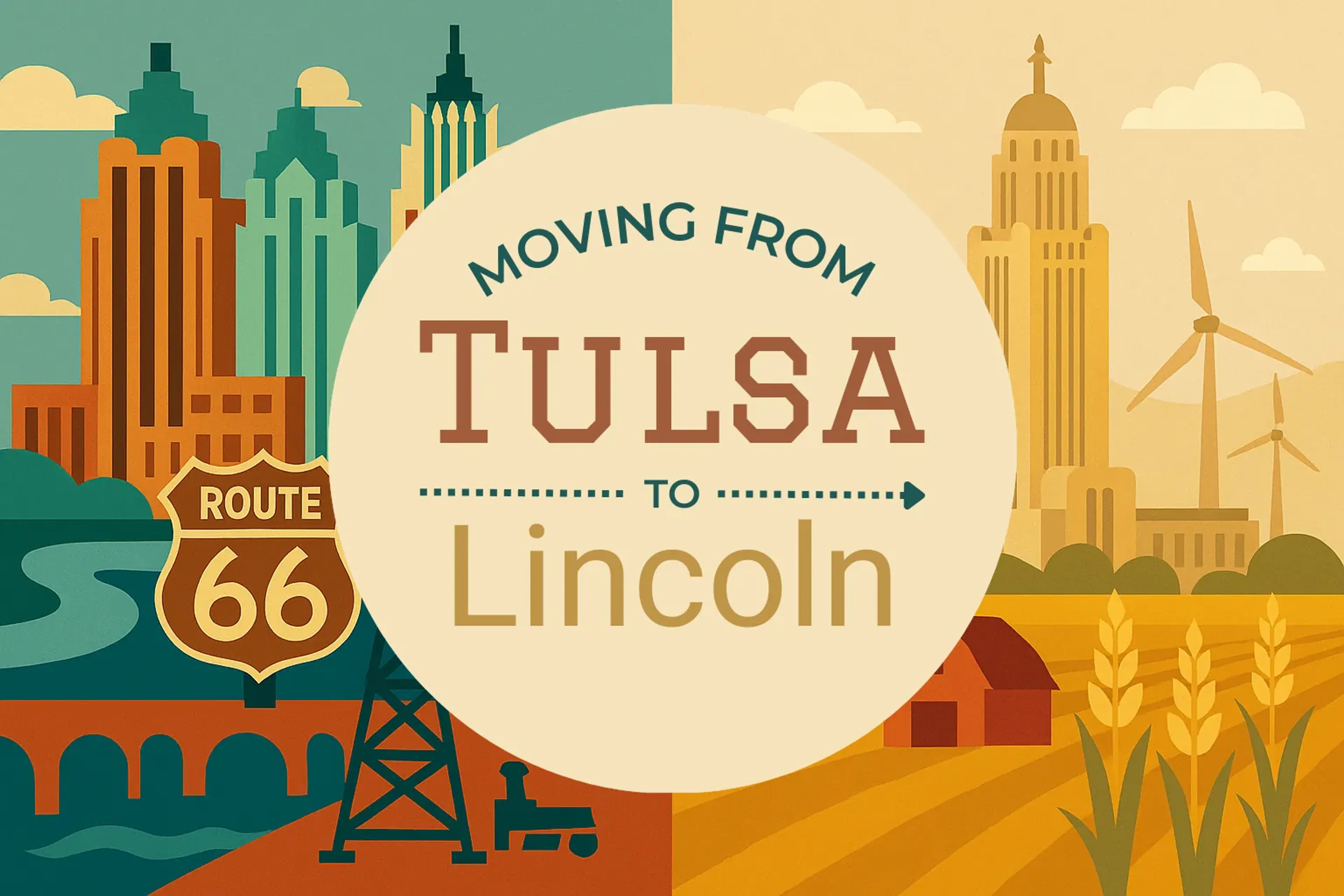 Side-by-side comparison of Tulsa to Lincoln moving companies