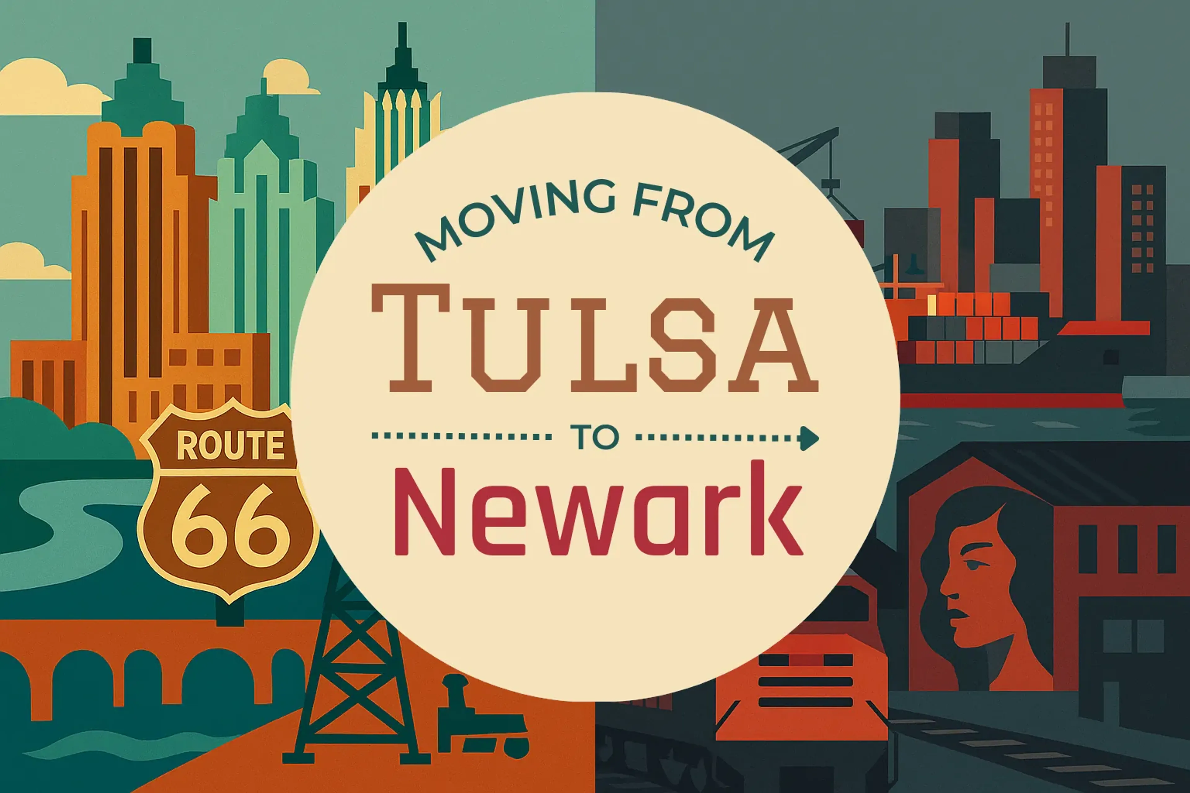 Side-by-side comparison of Tulsa to Newark moving companies