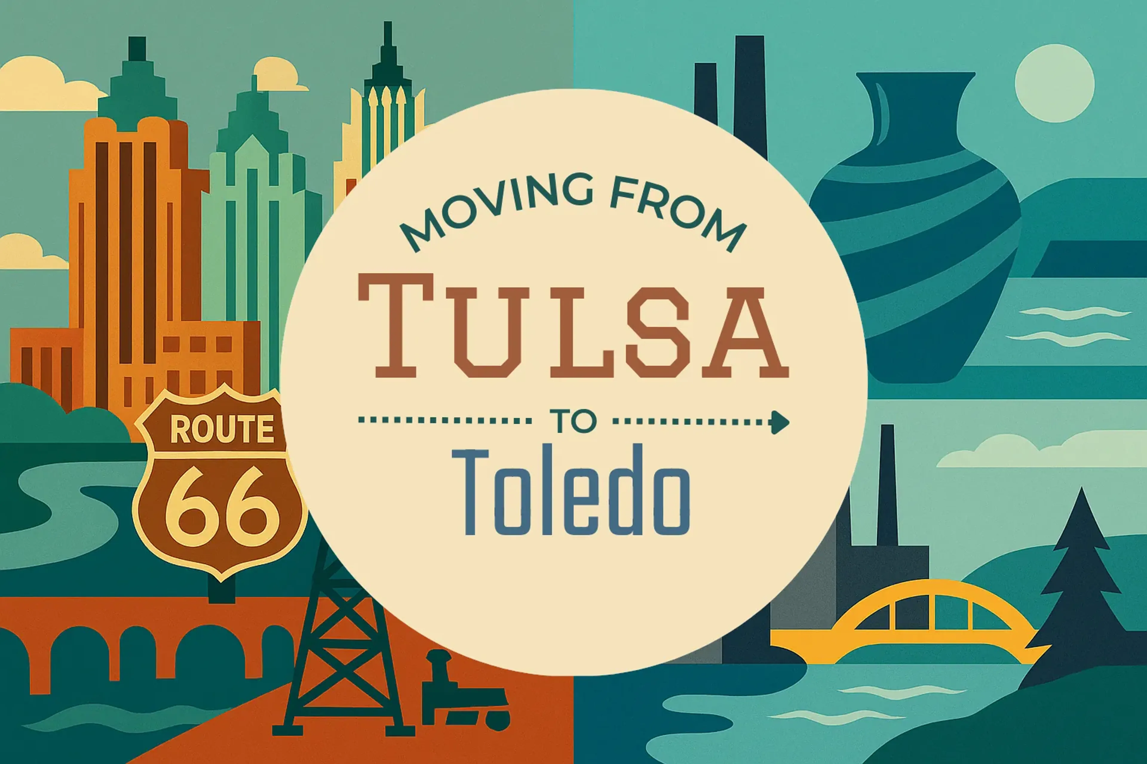 Side-by-side comparison of Tulsa to Toledo moving companies