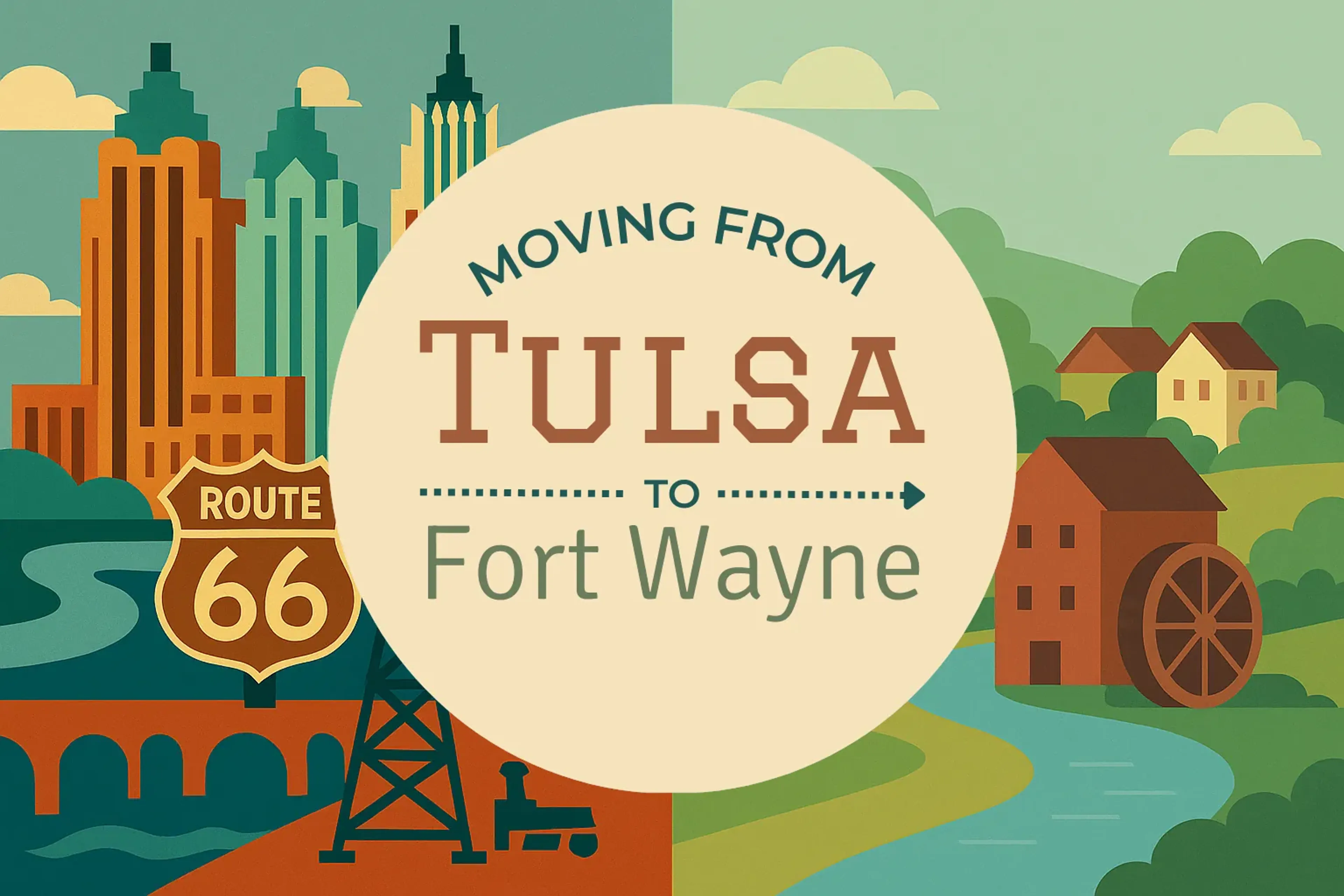 Side-by-side comparison of Tulsa to Fort Wayne moving companies