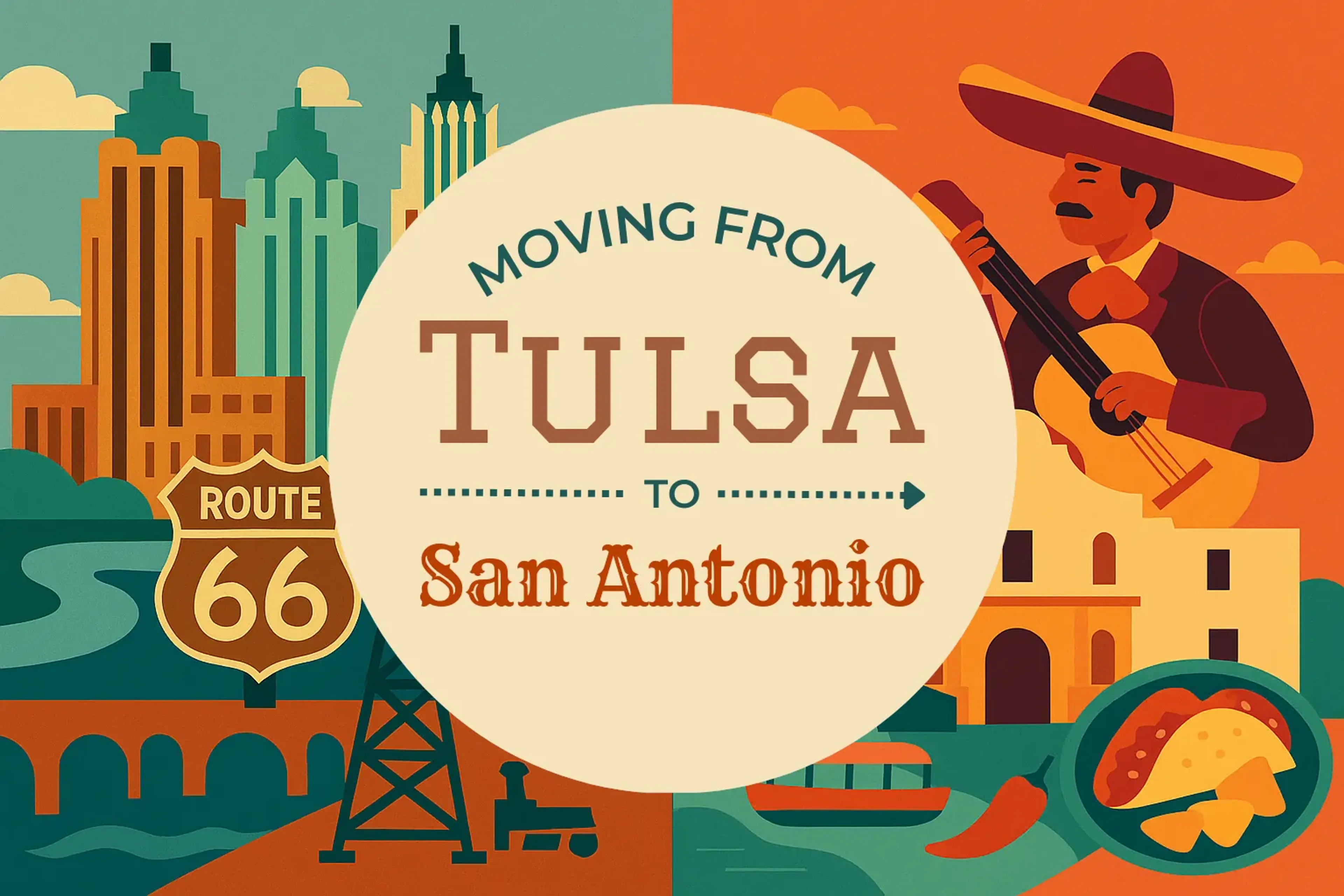 Side-by-side comparison of Tulsa to San Antonio moving companies