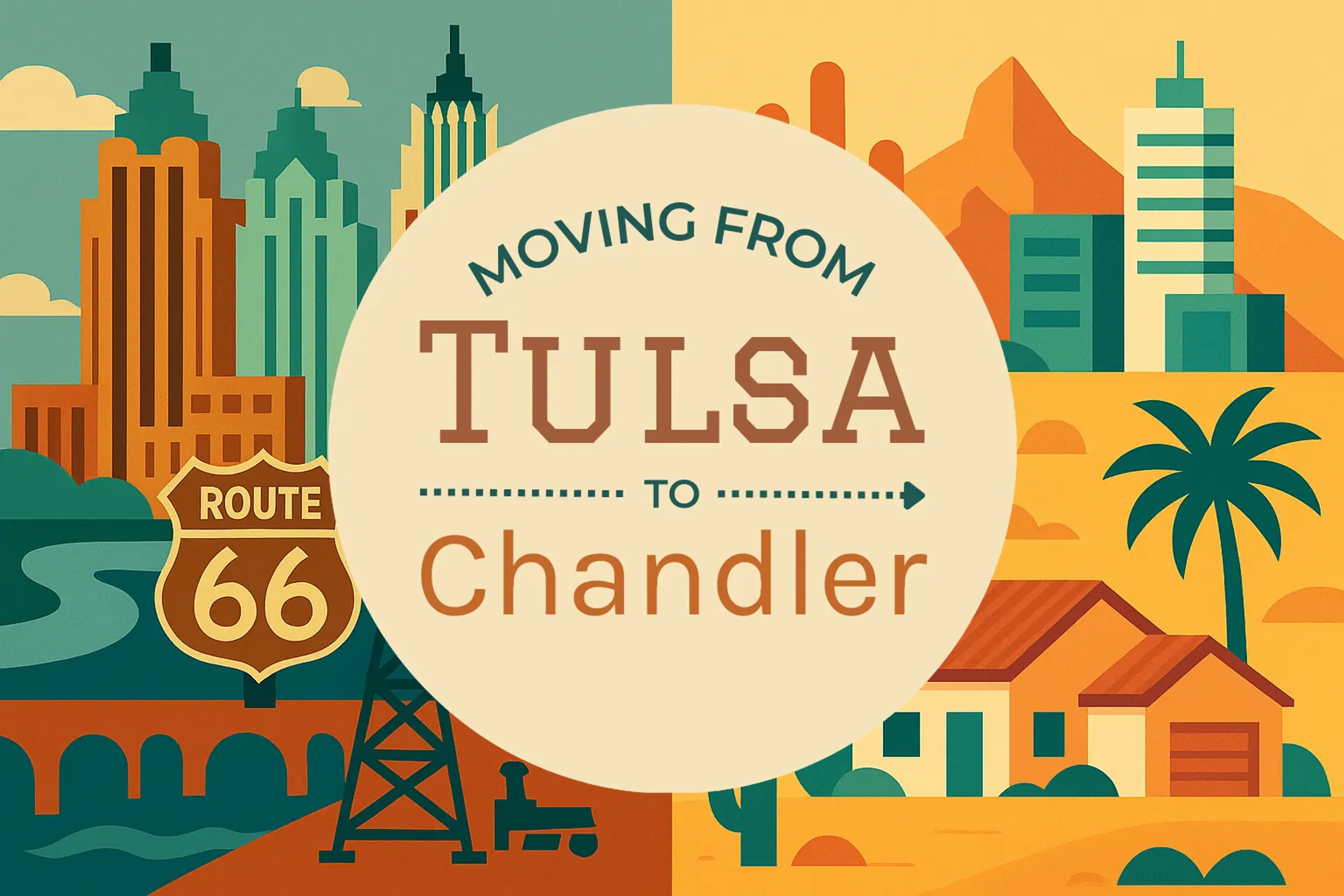 Side-by-side comparison of Tulsa to Chandler moving companies