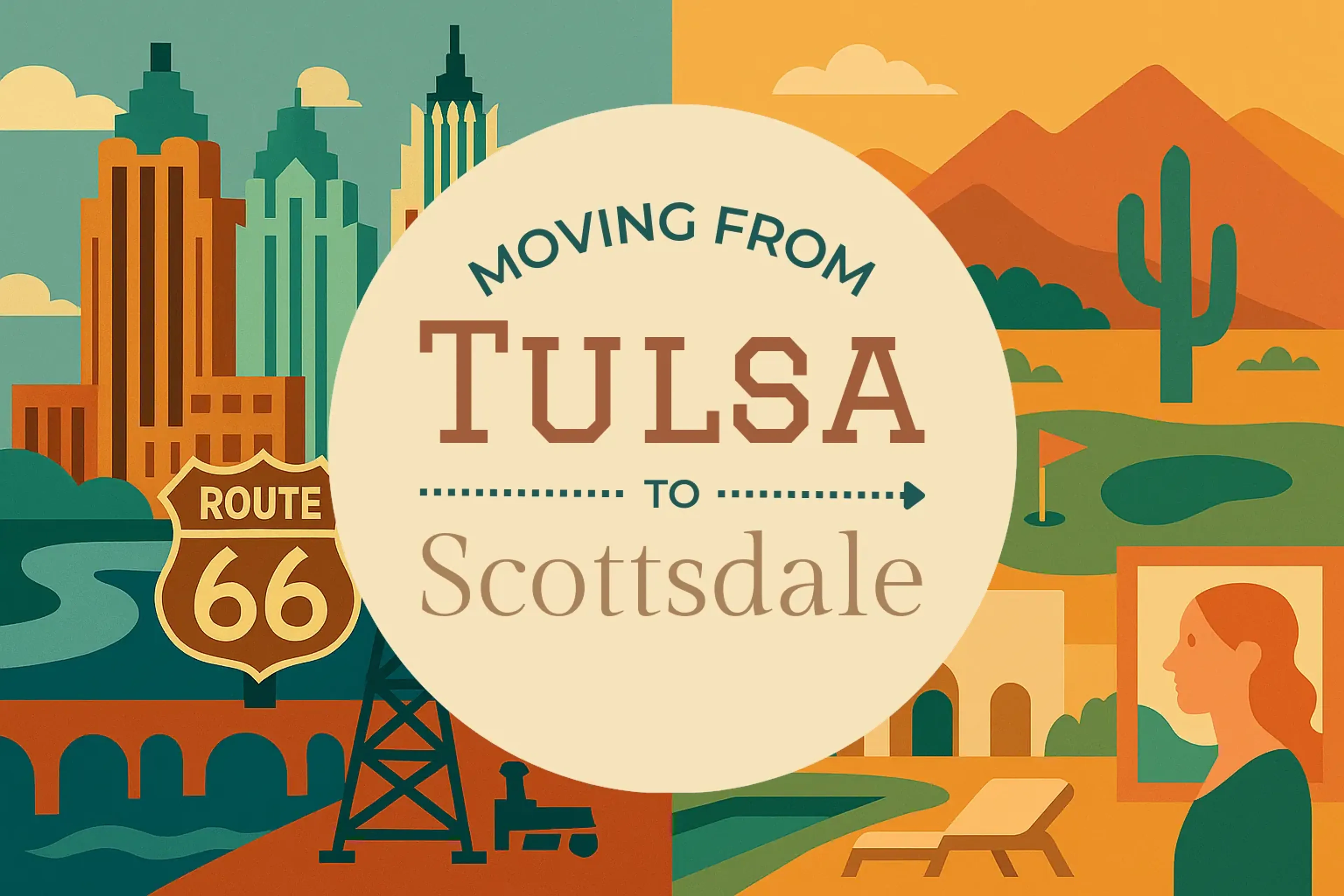 Side-by-side comparison of Tulsa to Scottsdale moving companies