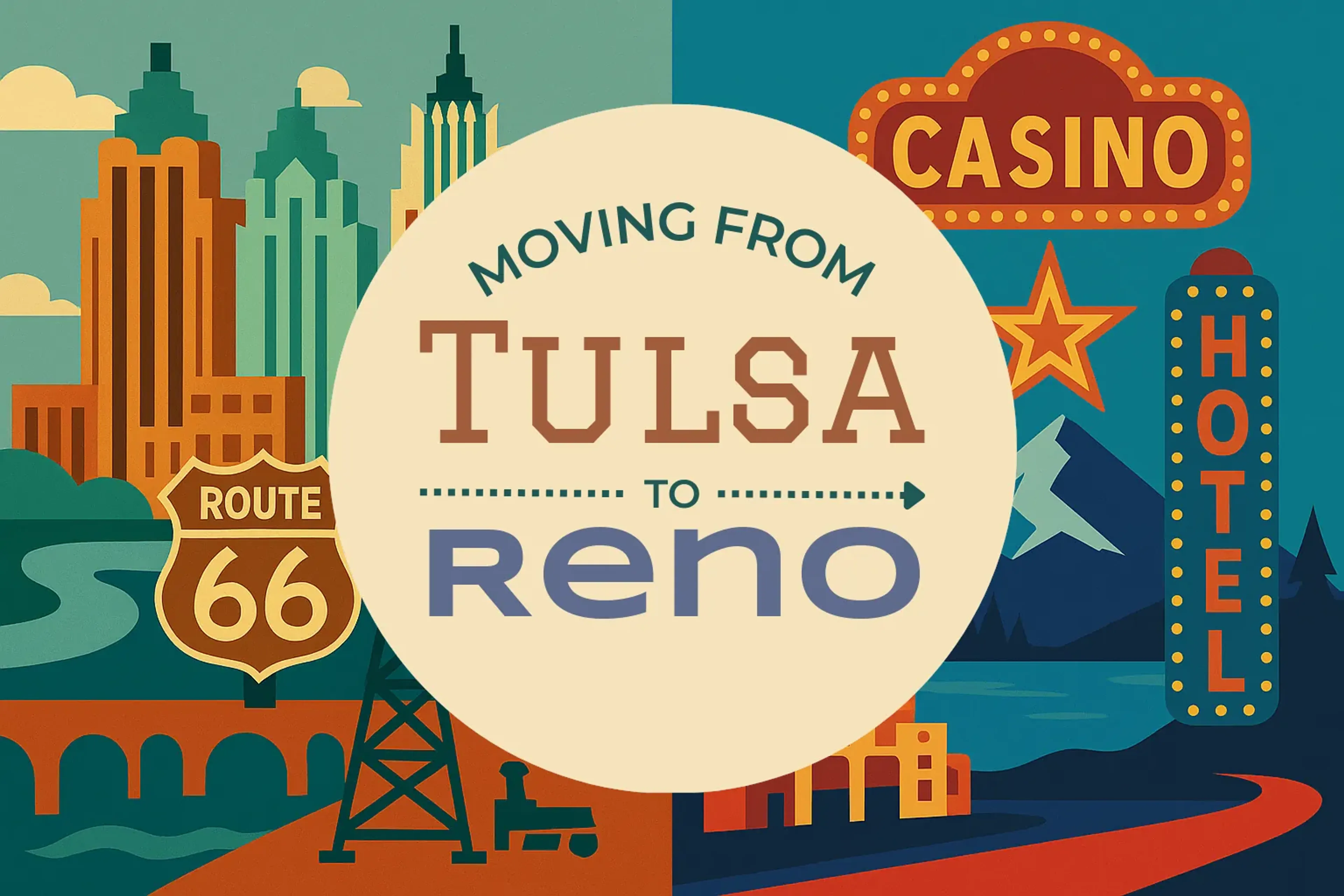 Side-by-side comparison of Tulsa to Reno moving companies