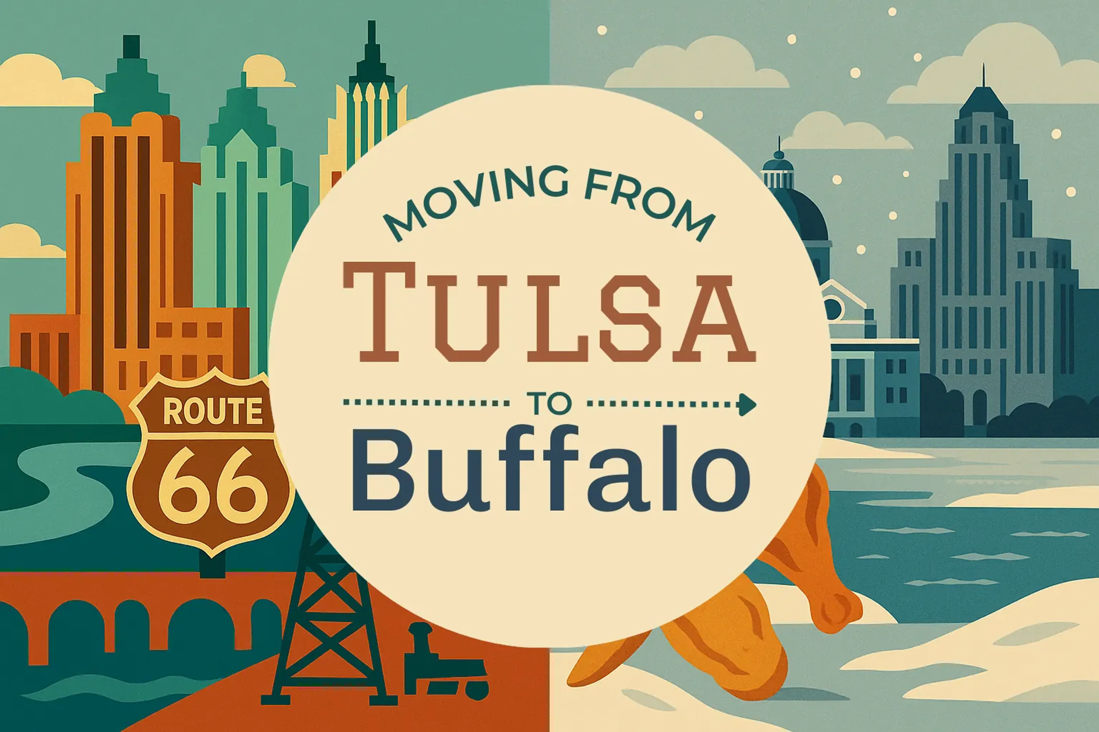 Side-by-side comparison of Tulsa to Buffalo moving companies