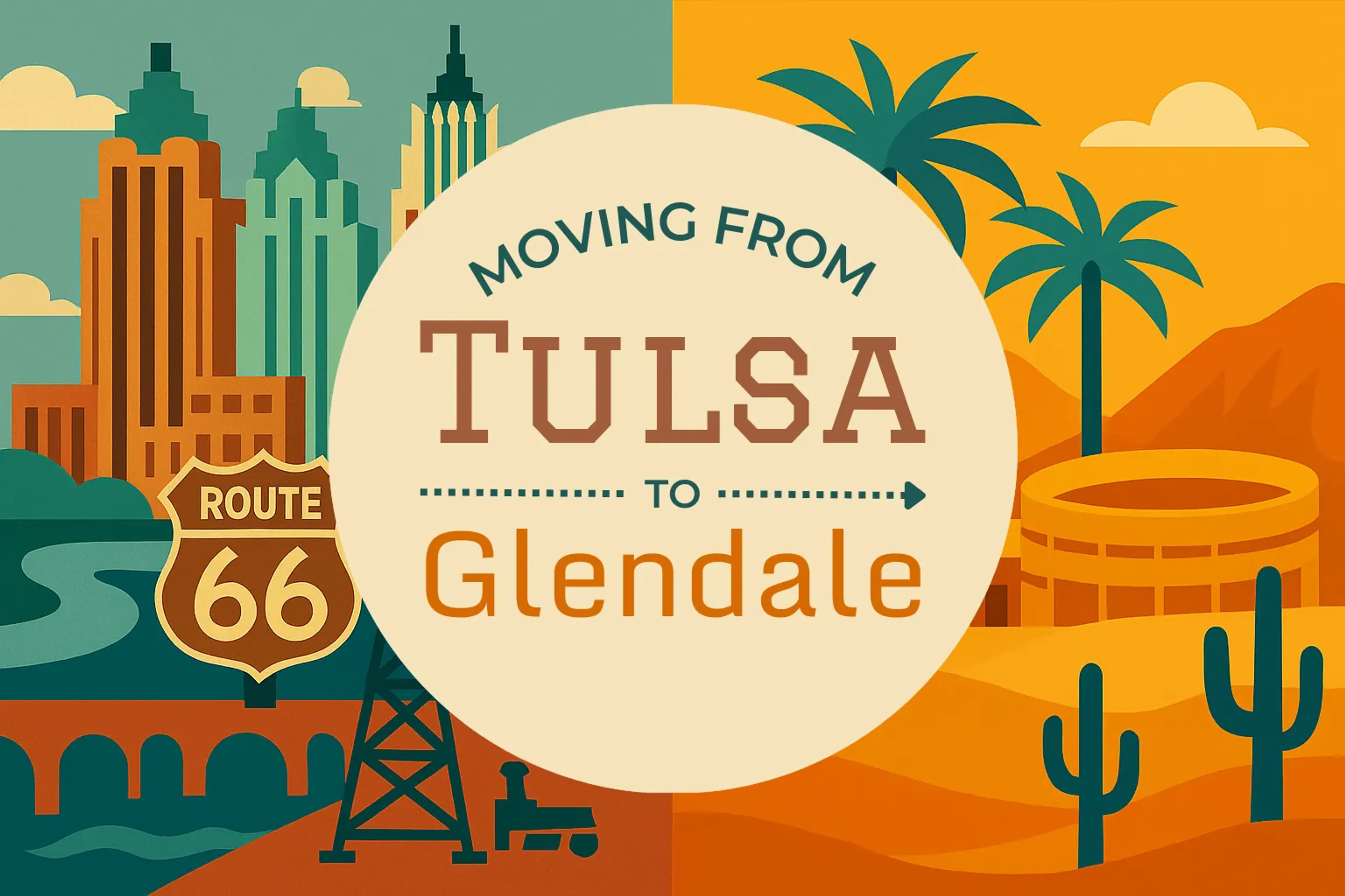 Side-by-side comparison of Tulsa to Glendale moving companies