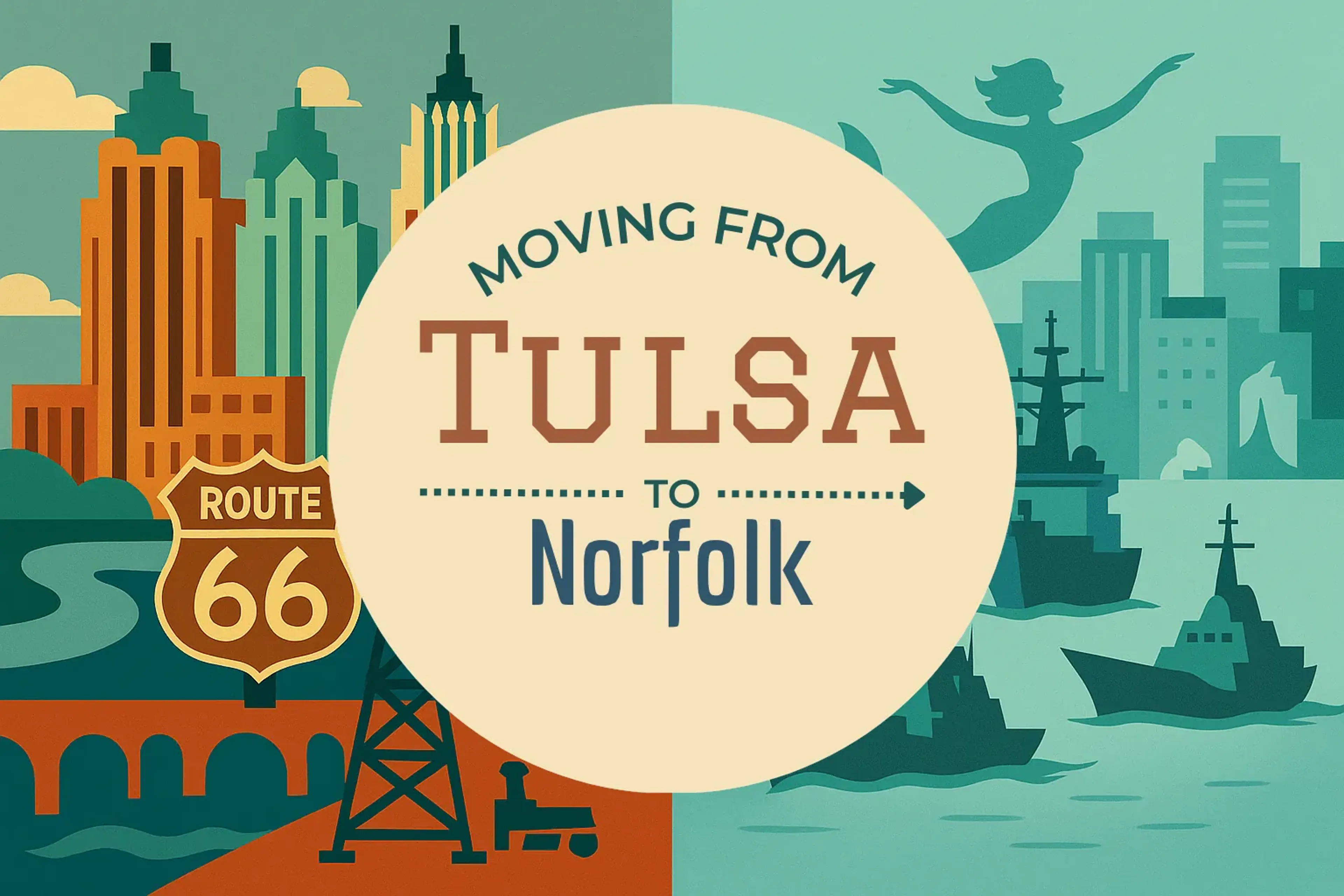 Side-by-side comparison of Tulsa to Norfolk moving companies