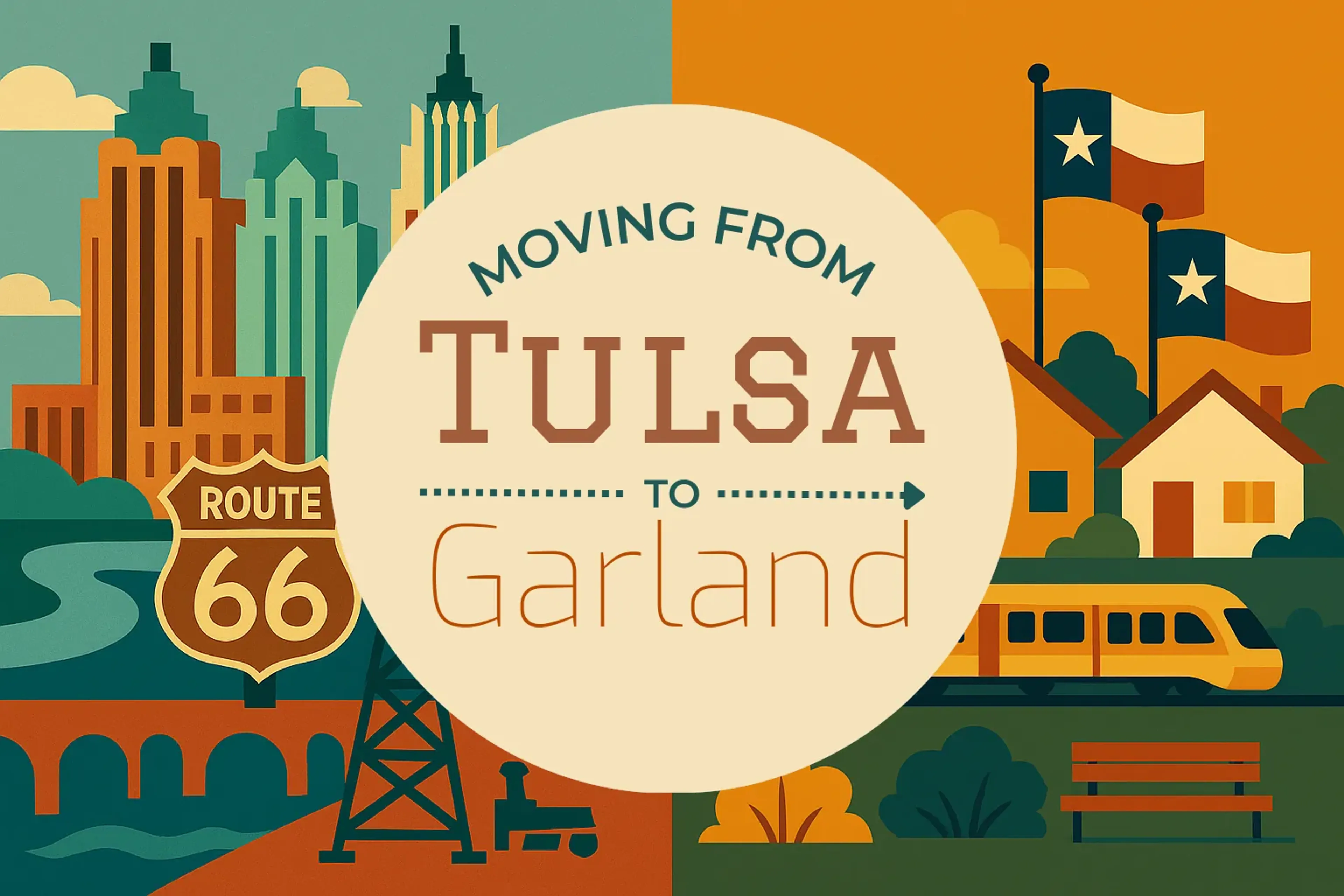 Side-by-side comparison of Tulsa to Garland moving companies