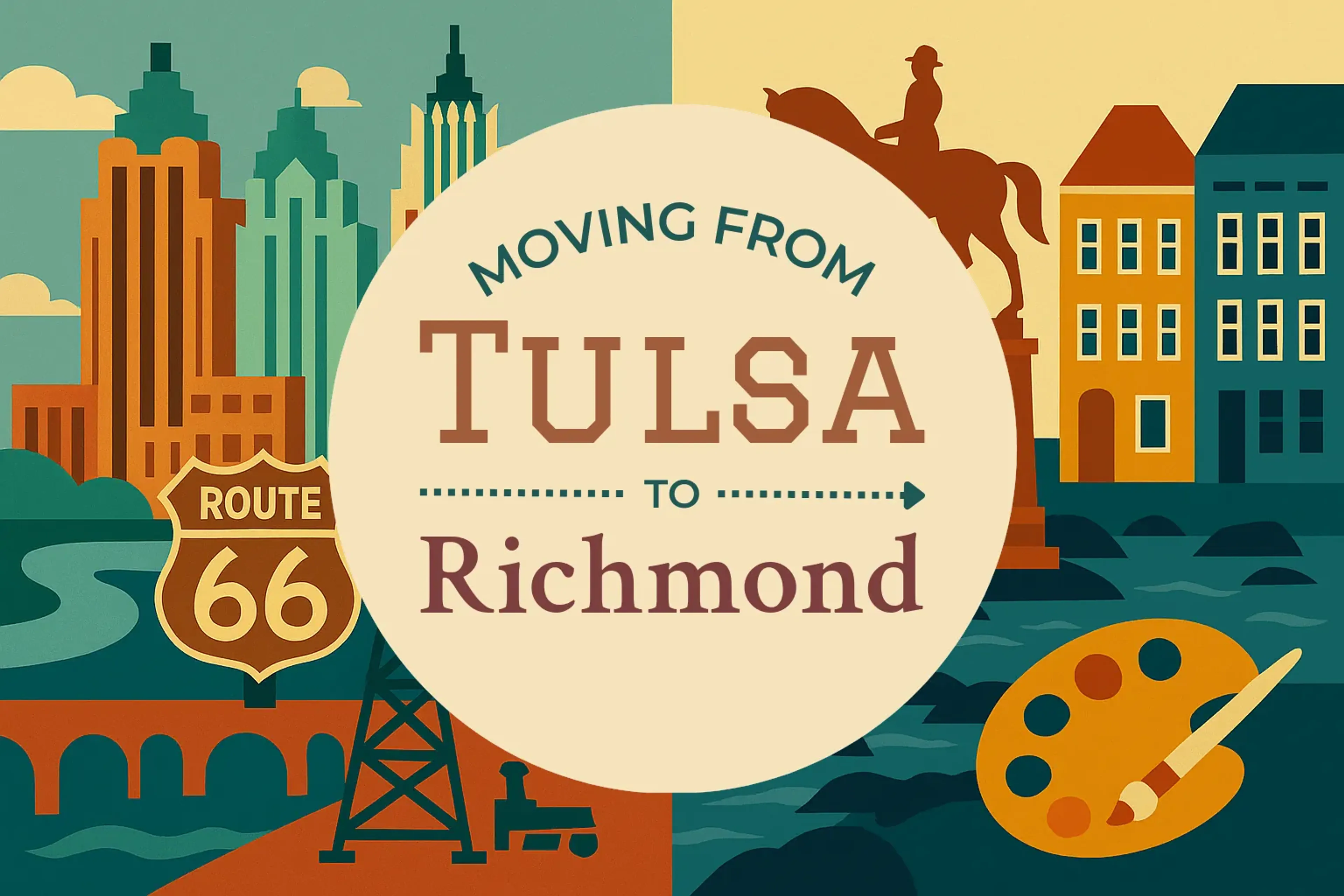 Side-by-side comparison of Tulsa to Richmond moving companies