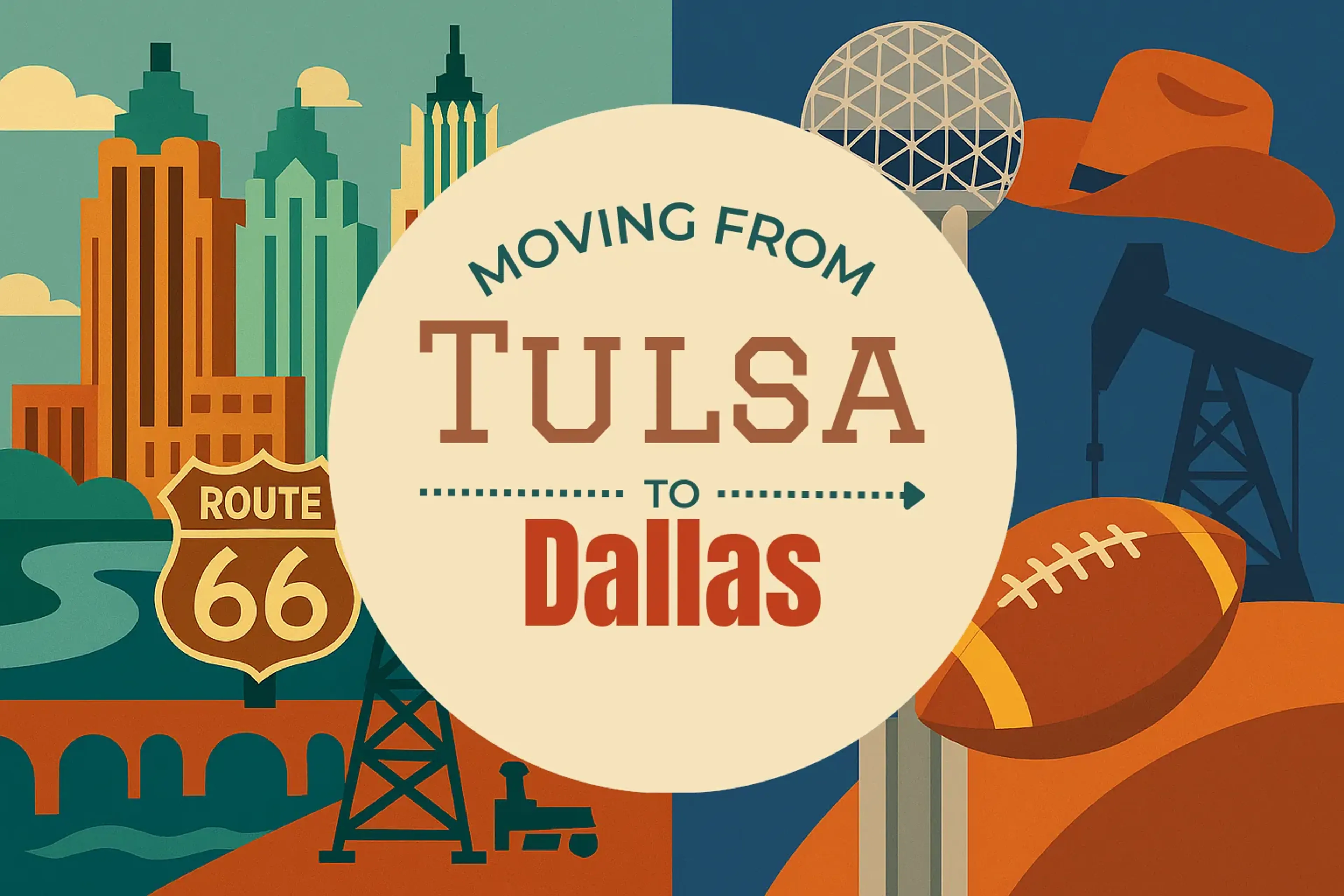 Side-by-side comparison of Tulsa to Dallas moving companies