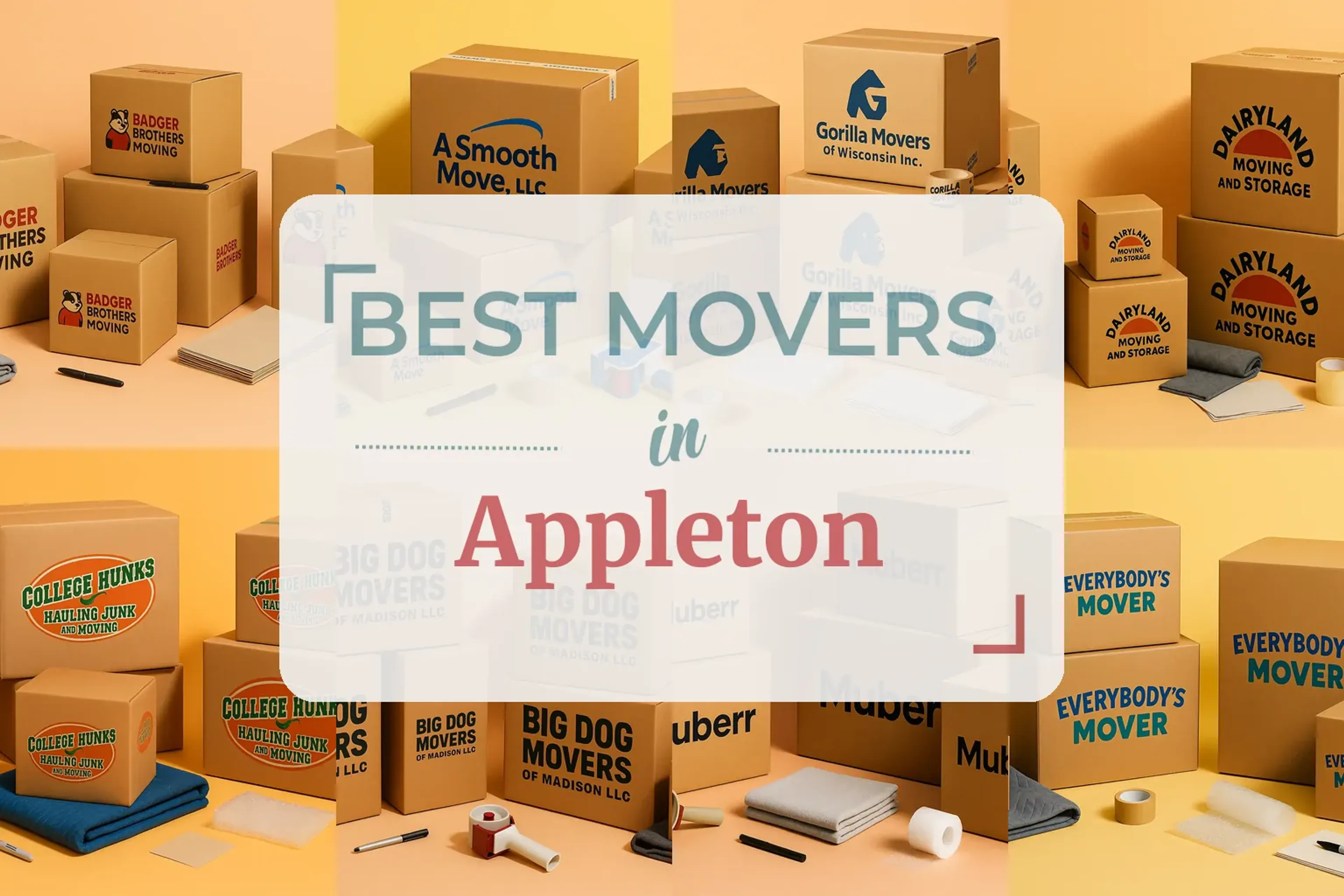Side-by-side comparison of Appleton moving companies