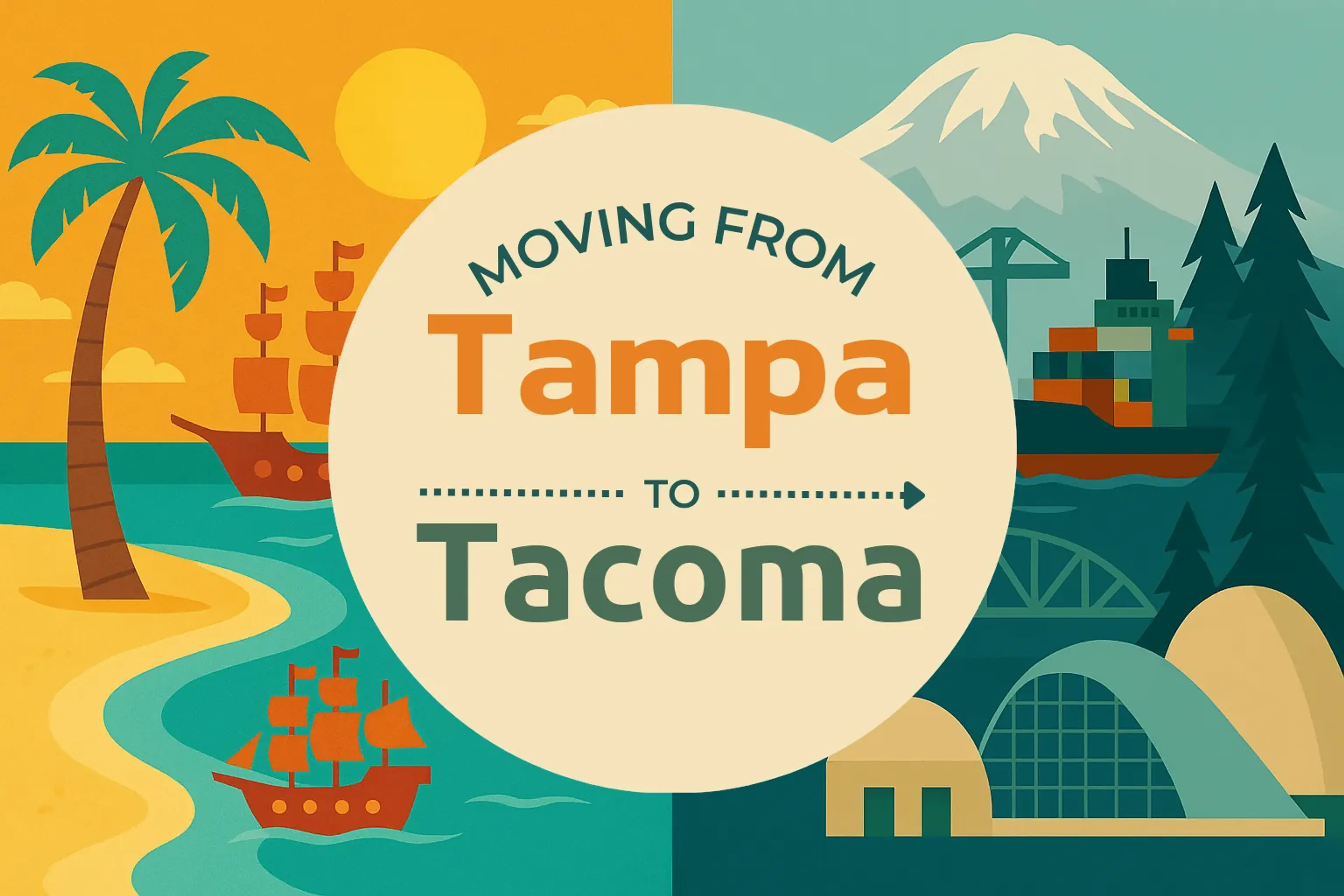 Side-by-side comparison of Tampa to Tacoma moving companies