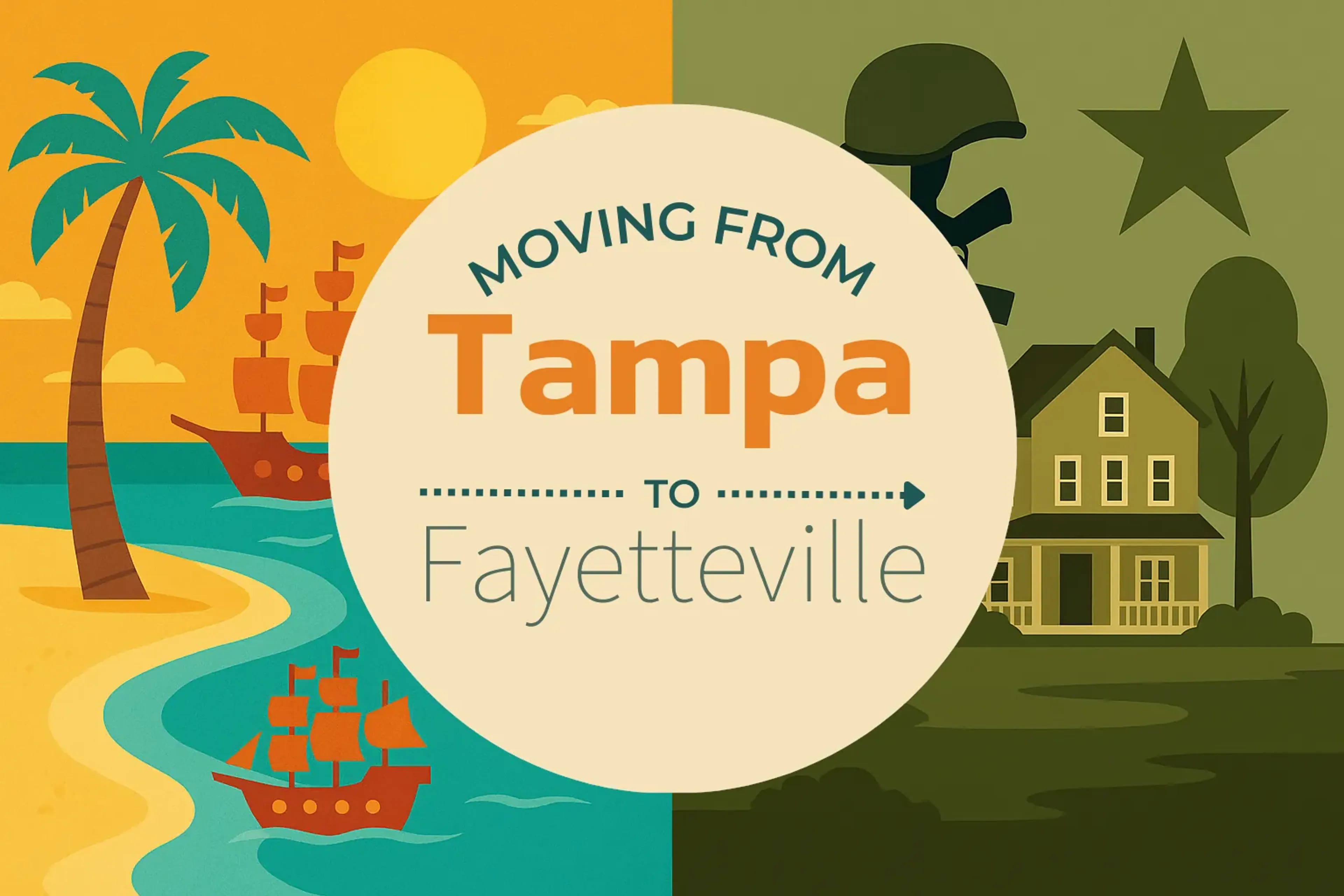 Side-by-side comparison of Tampa to Fayetteville moving companies