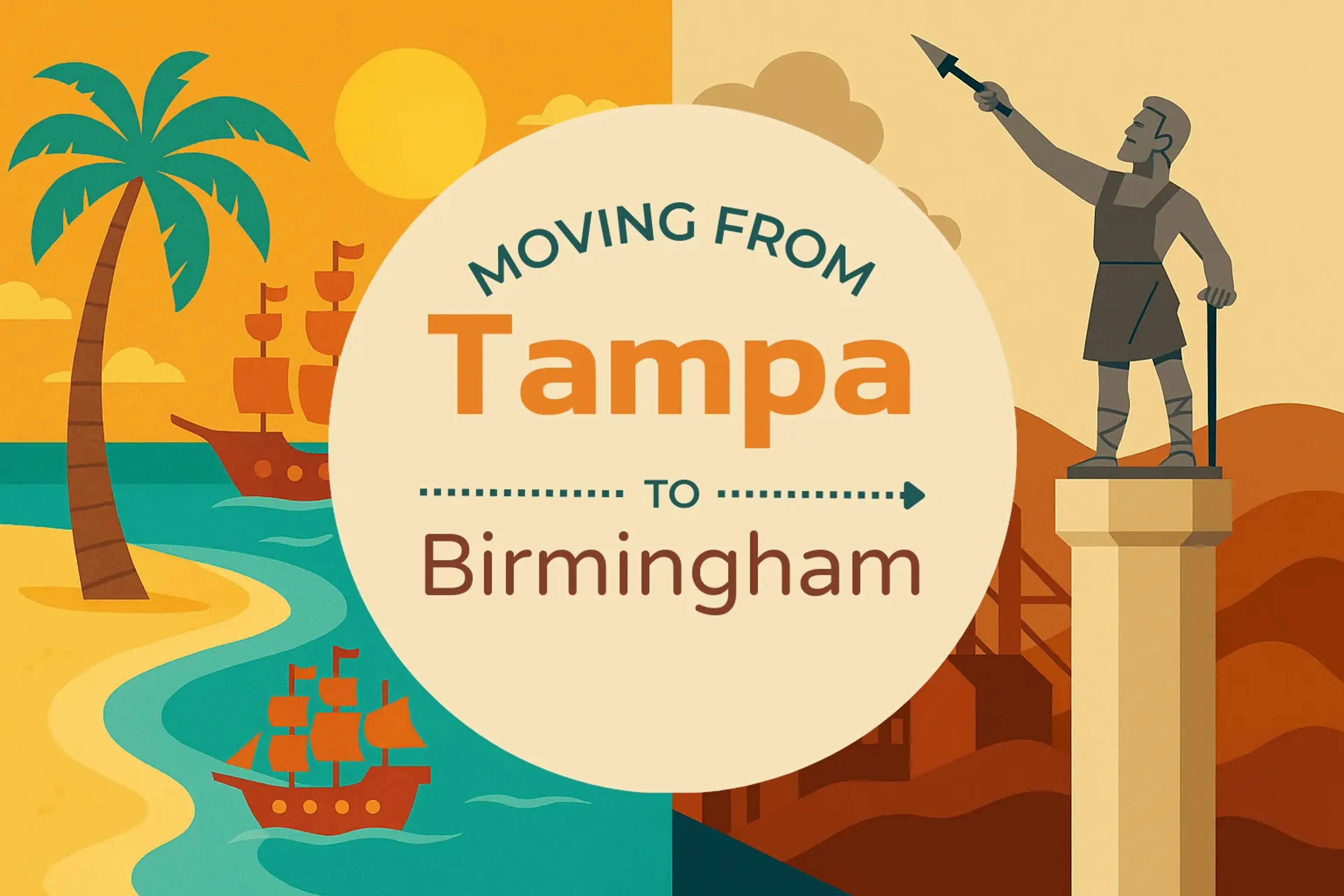 Side-by-side comparison of Tampa to Birmingham moving companies