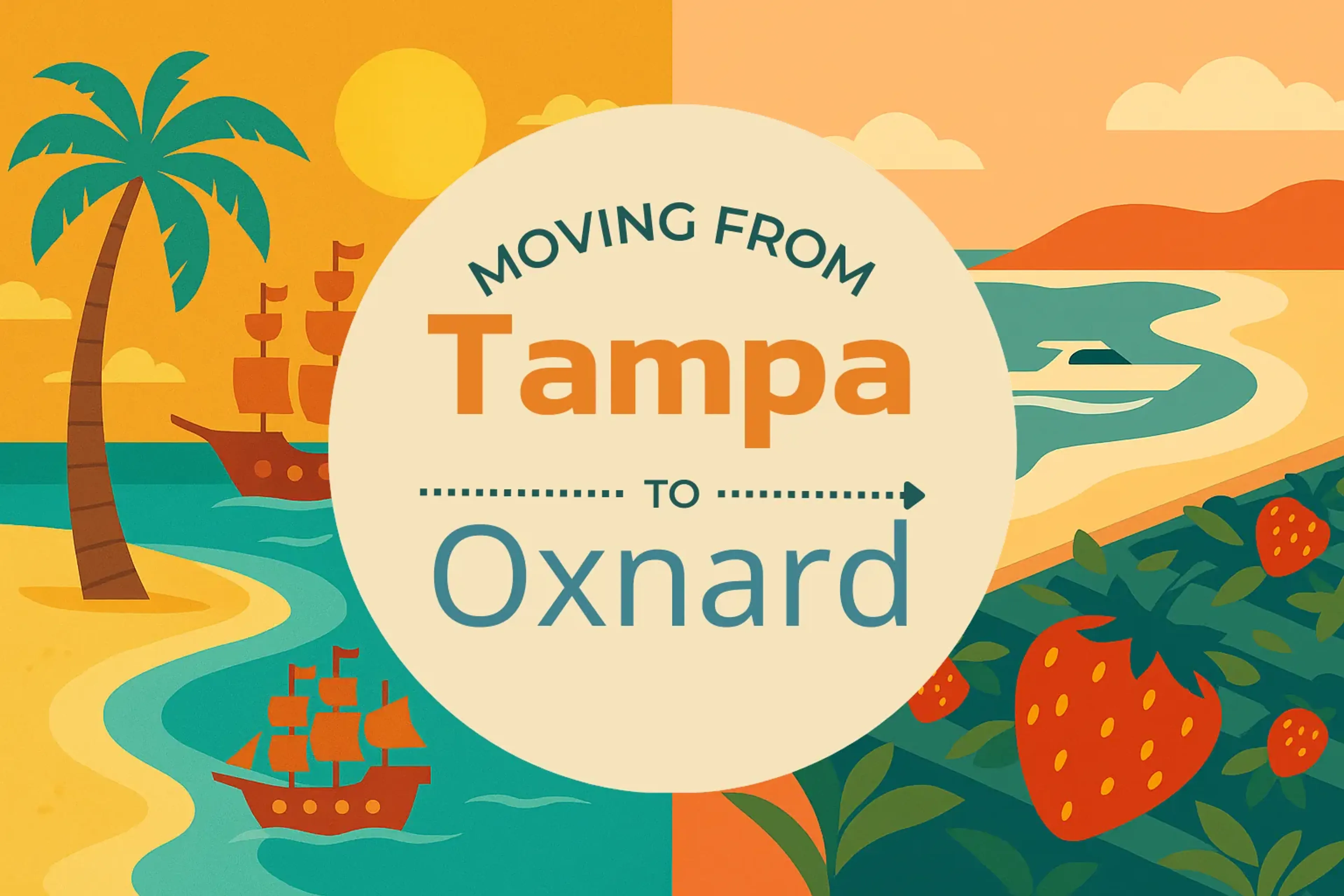 Side-by-side comparison of Tampa to Oxnard moving companies
