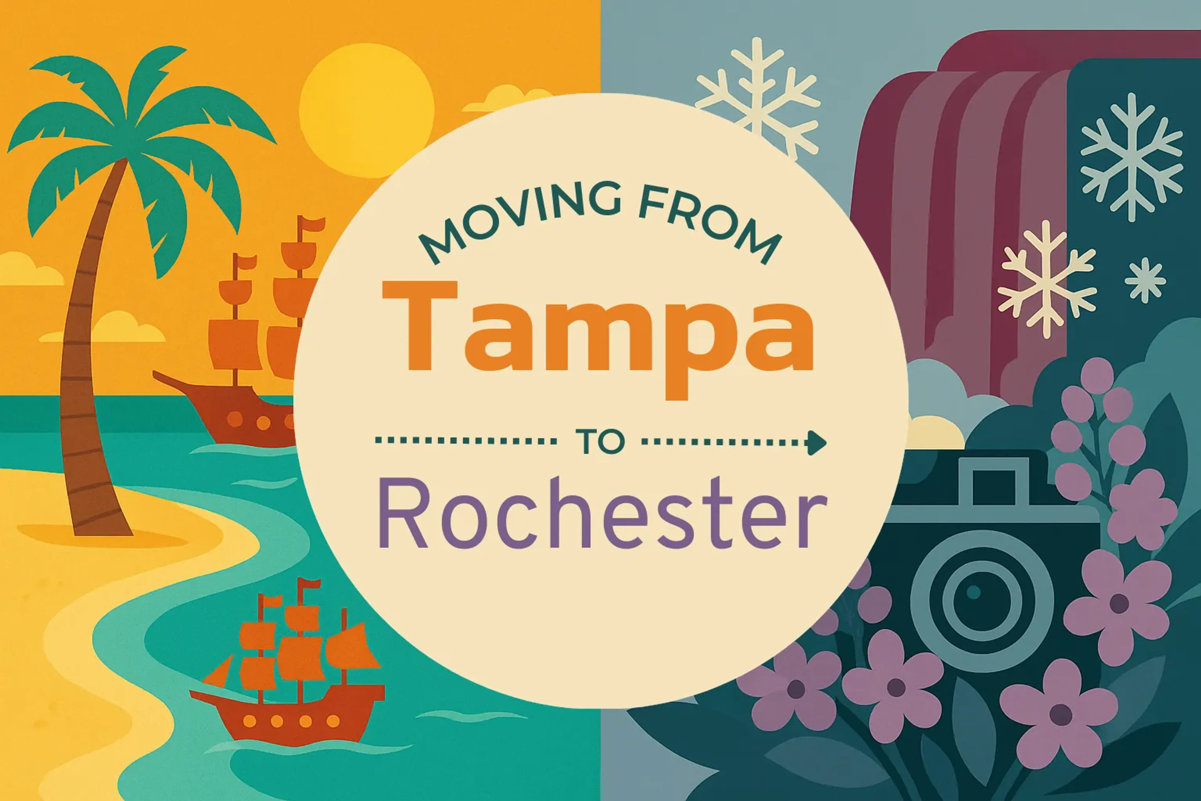 Side-by-side comparison of Tampa to Rochester moving companies