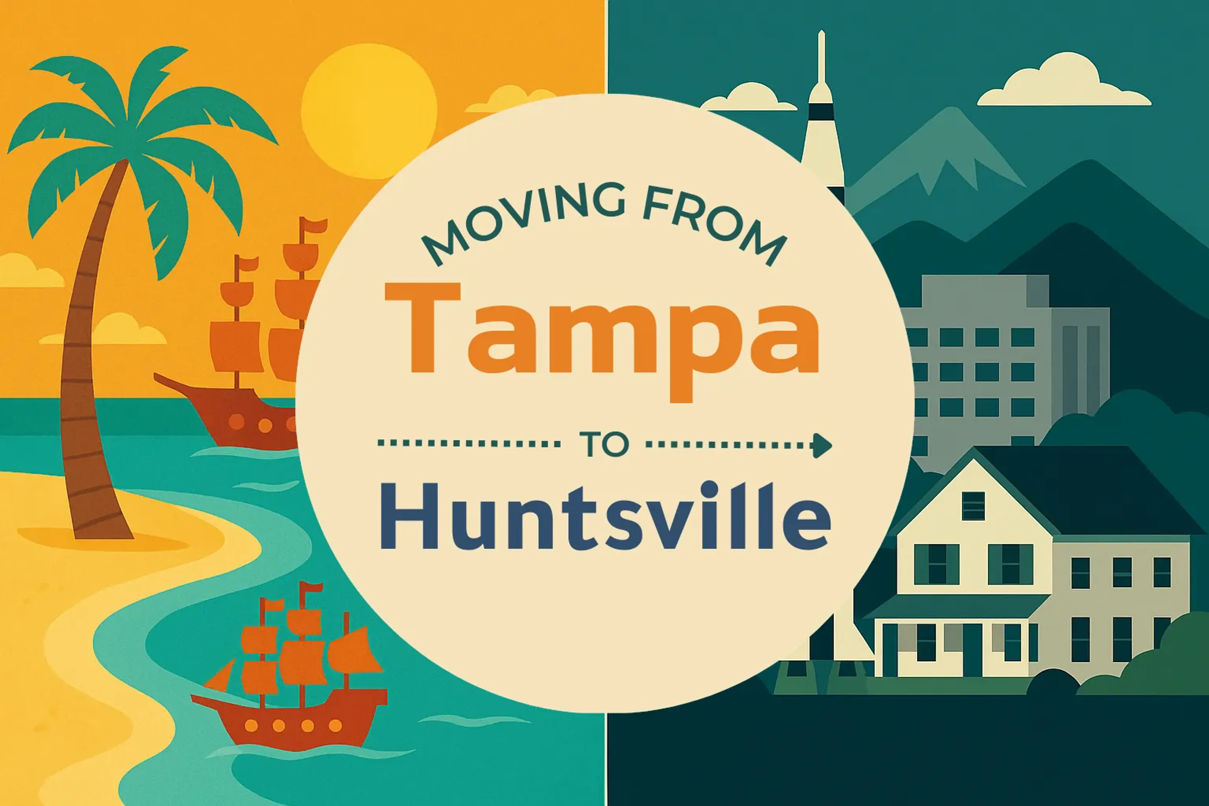 Side-by-side comparison of Tampa to Huntsville moving companies